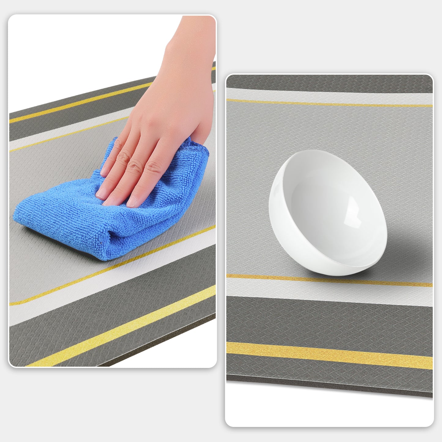 Kitchen Rugs and Kitchen Mats Non Skid Washable, Machine Washable Standing Mats
