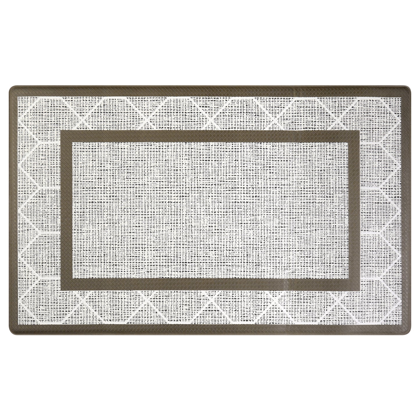 Geometry PVC Kitchen Mats, Waterproof Non-slip Washable and Oil Resistant Leather Kitchen Floor Mats