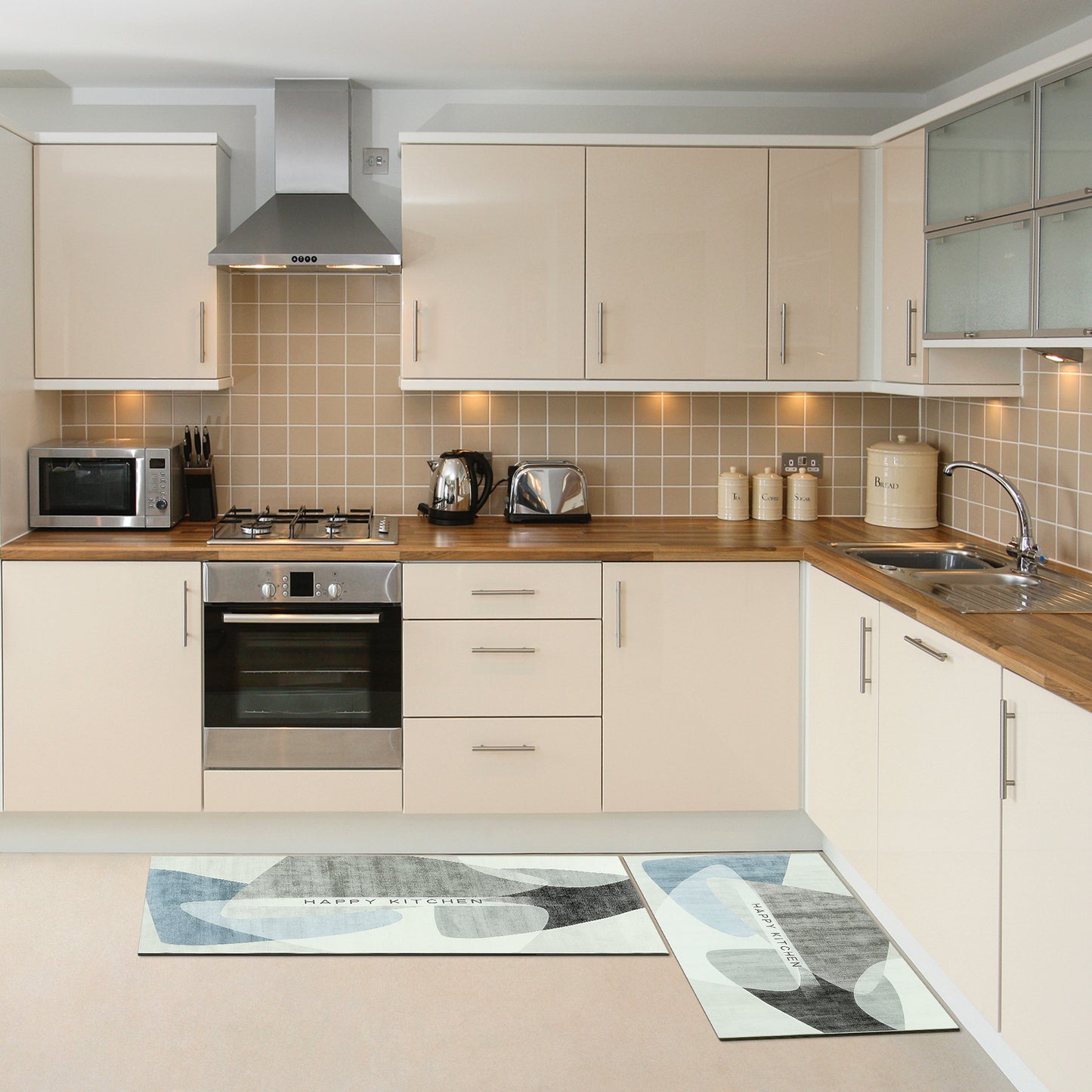 Kitchen Mats for Floor, Boho Geometry Kitchen Rugs 1 Piece, Boho Kitchen Decor