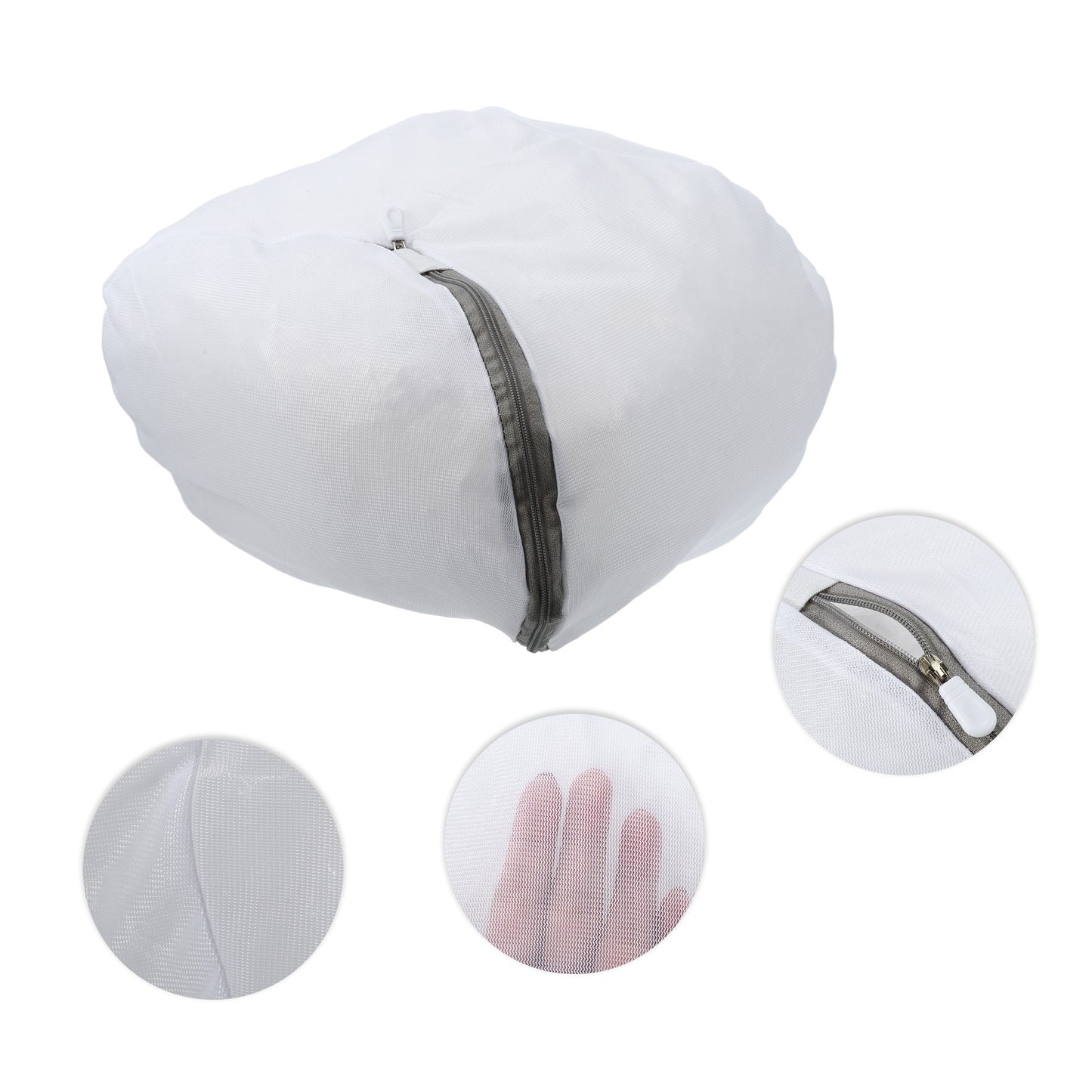 Thickened Mesh Laundry Bags Laundry Wash Bag for Bathroom 9.84"x9.84" White