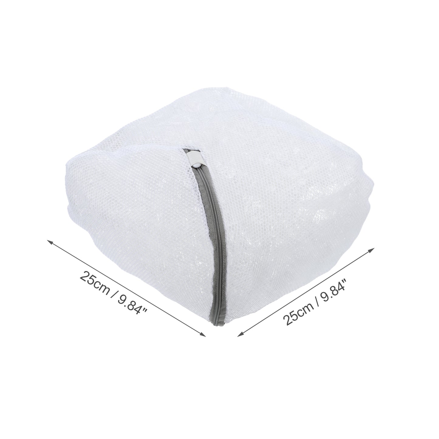 Folding Thickened Mesh Laundry Bags for Laundry Room 9.84"x9.84" White