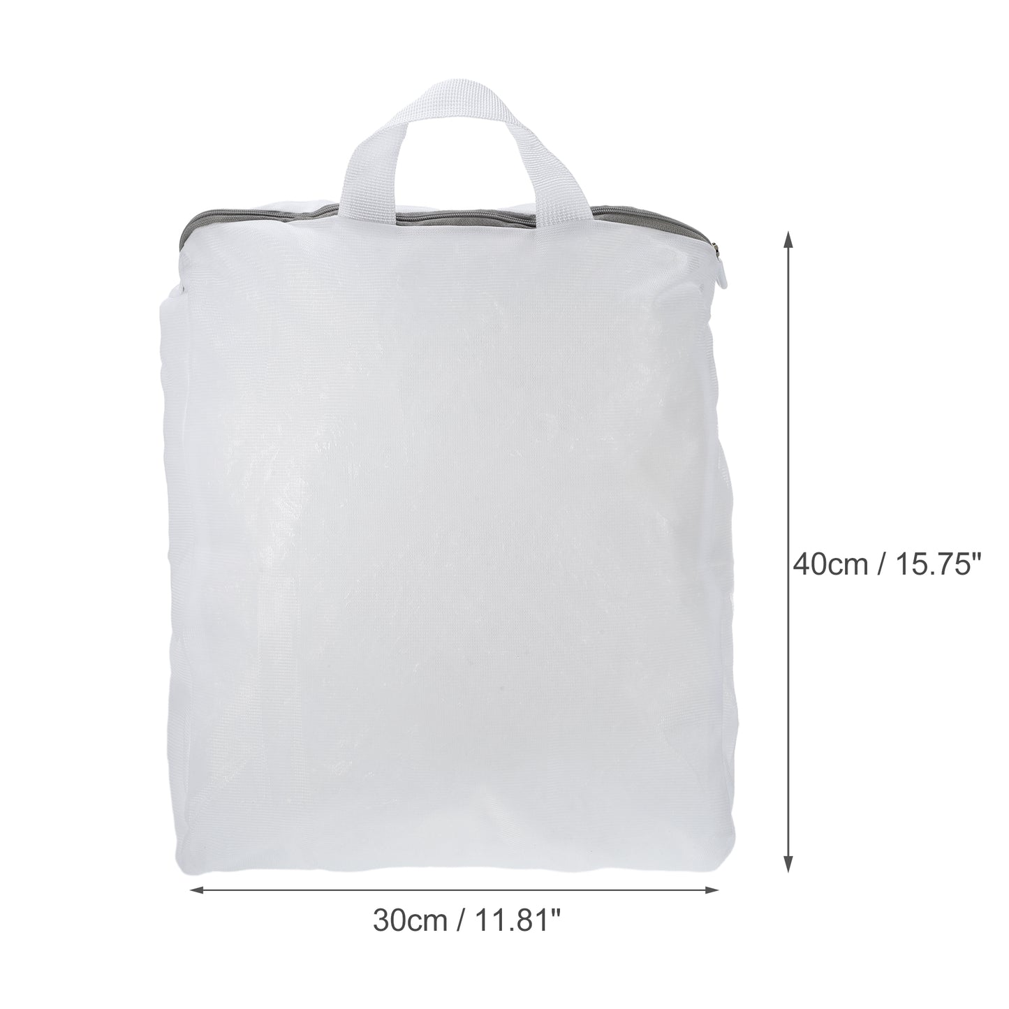 Portable Laundry Bag for Laundry Room 11.81"x3.15"x15.75" White Gray