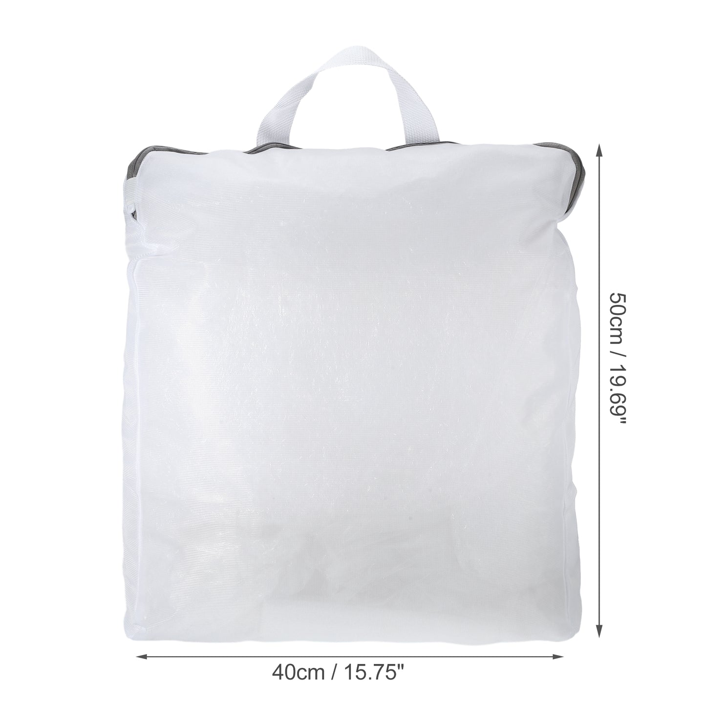 Portable Laundry Bag for Laundry Room 15.75"x3.94"x19.69" White Gray