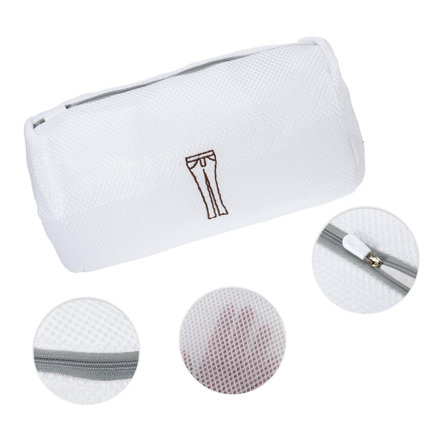 6 Pcs Set Folding Portable Laundry Bag for Laundry Bathroom 23.62"x19.69" White
