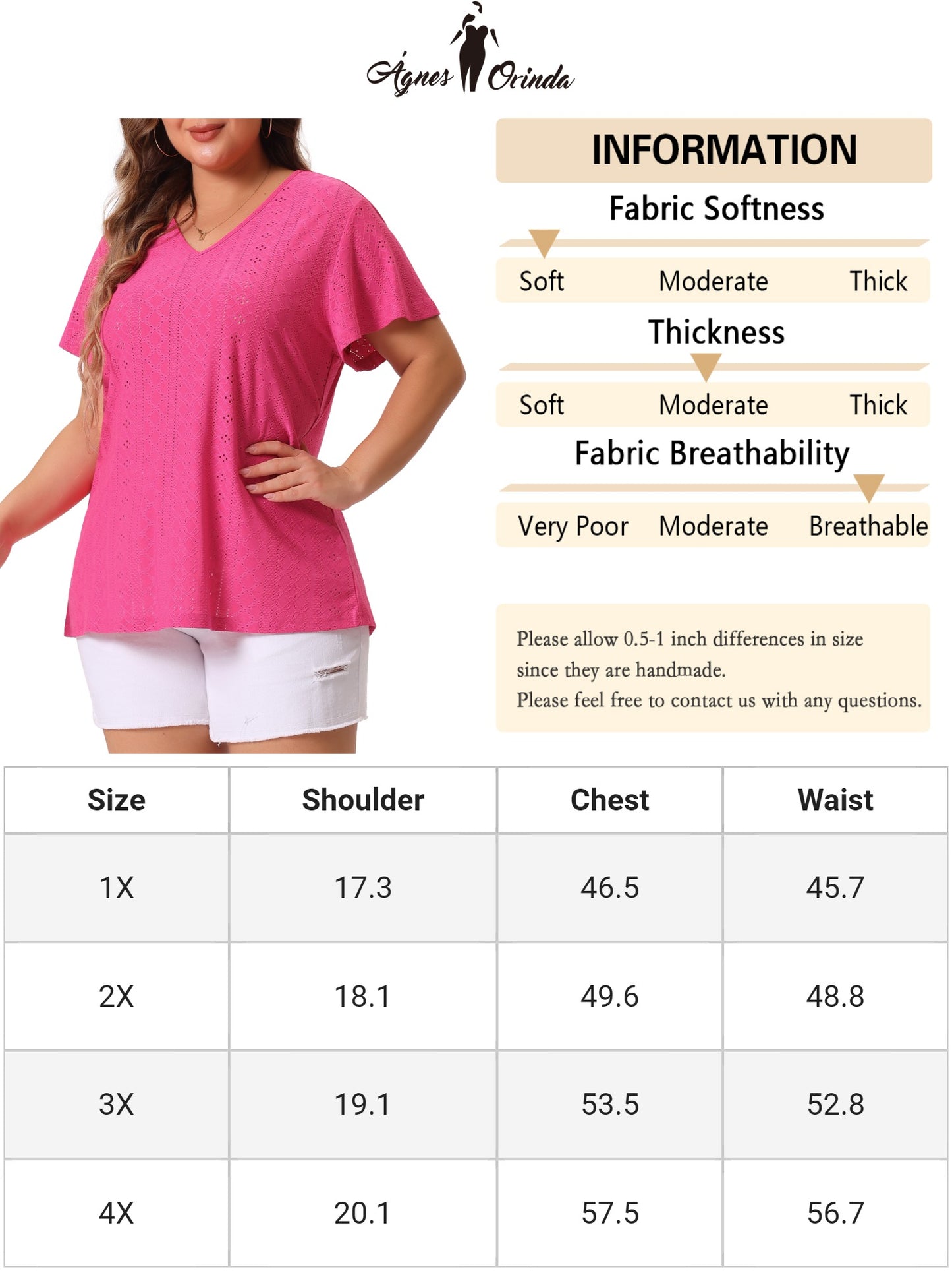 Women's Plus Size Summer Tee V Neck Hollow Flare Short Sleeve Casual Top Tunic