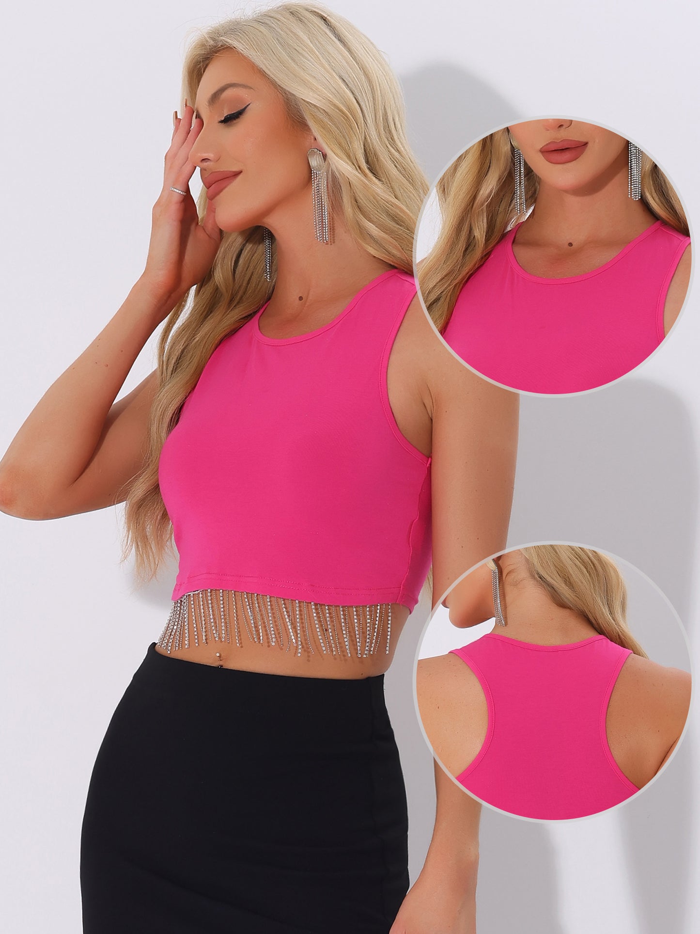 Women's Sleeveless Summer Crop Tank Top