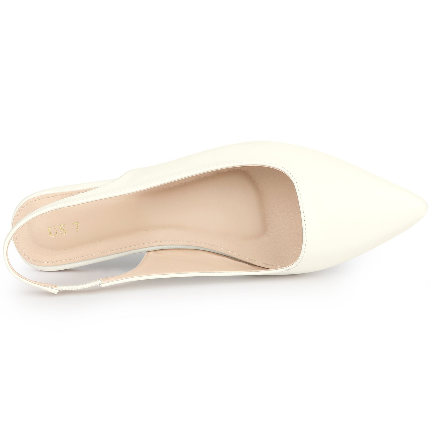 Zapatos de tacón de punta puntiaguda para mujer, zapatos planos con tira trasera