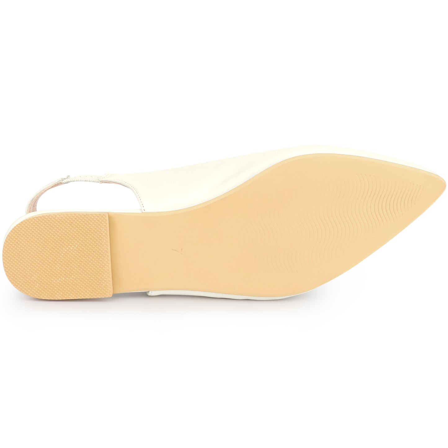 Zapatos de tacón de punta puntiaguda para mujer, zapatos planos con tira trasera