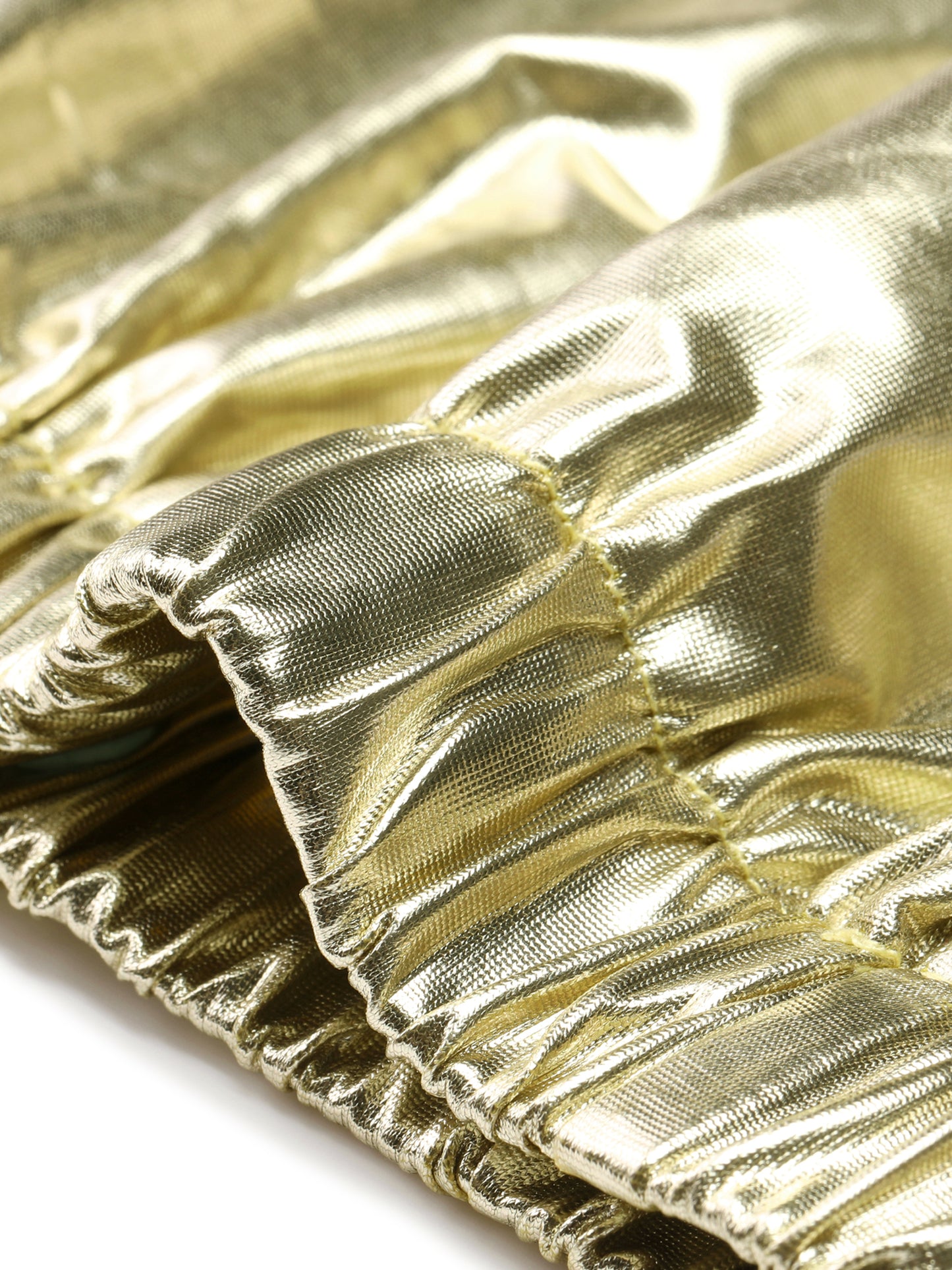 Women Plus Size Jogger Pants Metallic Shiny High Waist Stretchy Wear Holographic Trousers Sweatpant