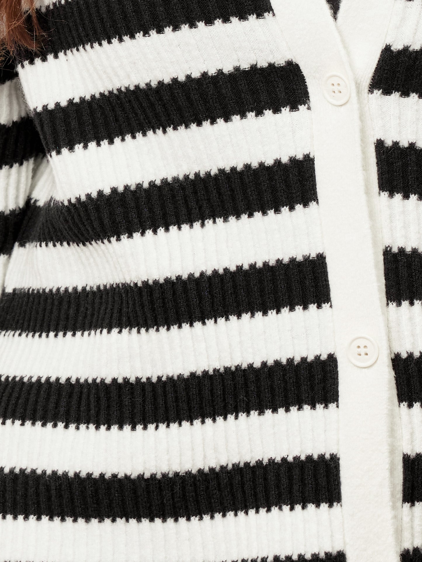 Women Plus Size Cardigan Sweater V Neck Button Down Open Front Long Sleeve Striped Knit Cardigans
