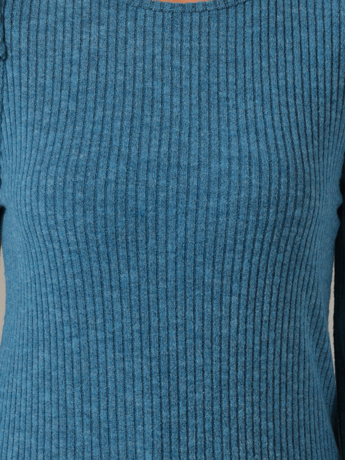 Women's Puff Long Sleeve Tunic Tops Knit Crew Neck Casual Blouse