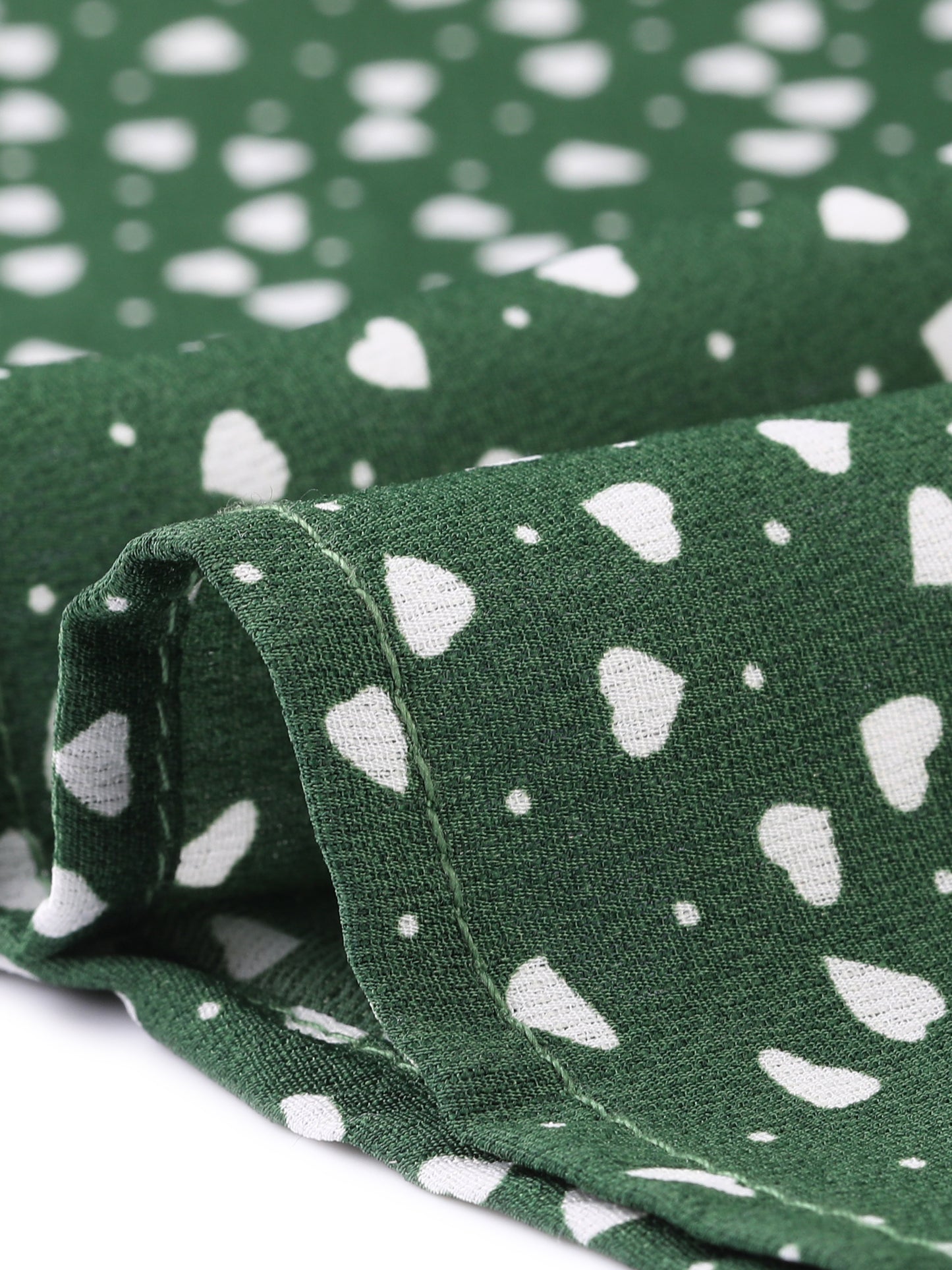 Women Plus Size Dress Casual 3/4 Sleeve Sweetheart Print Midi Ruffle Dress