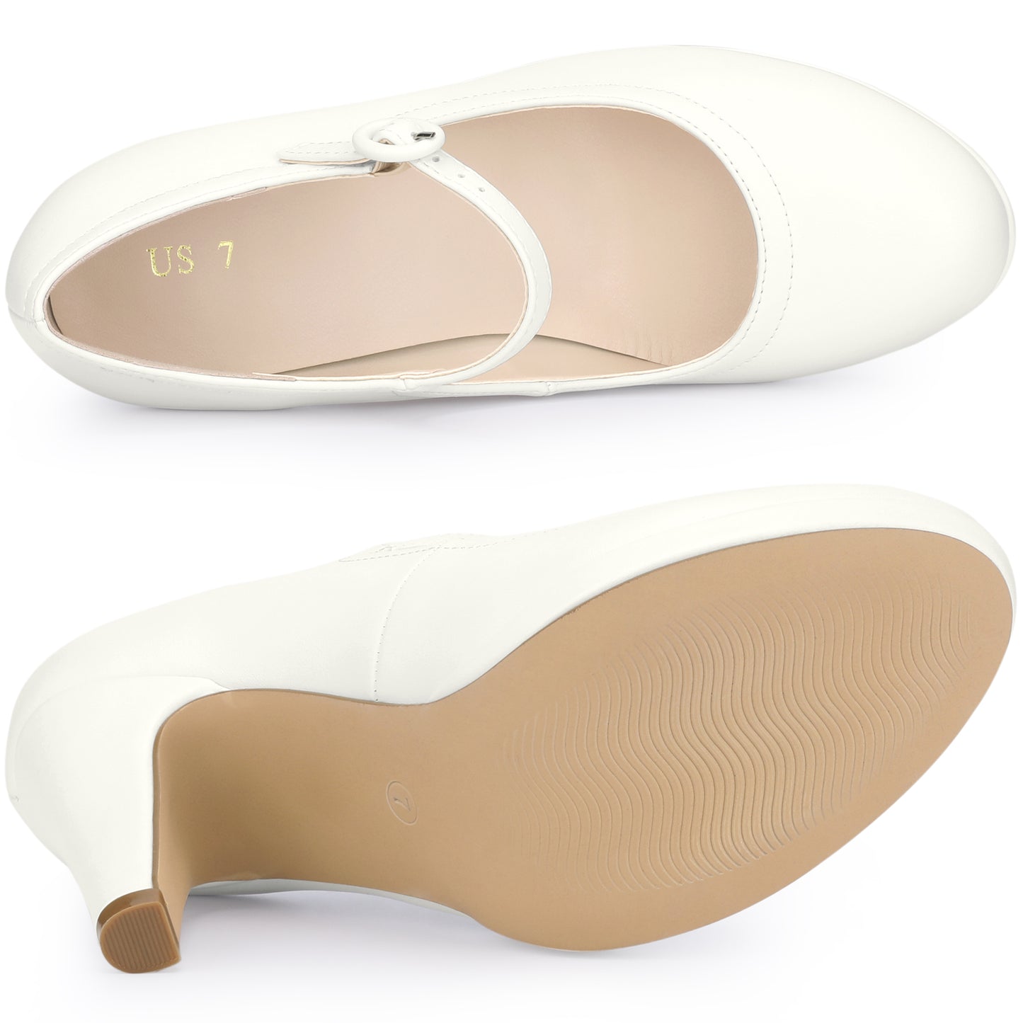 Sandalias de tacón grueso con plataforma y tiras en el tobillo para mujer