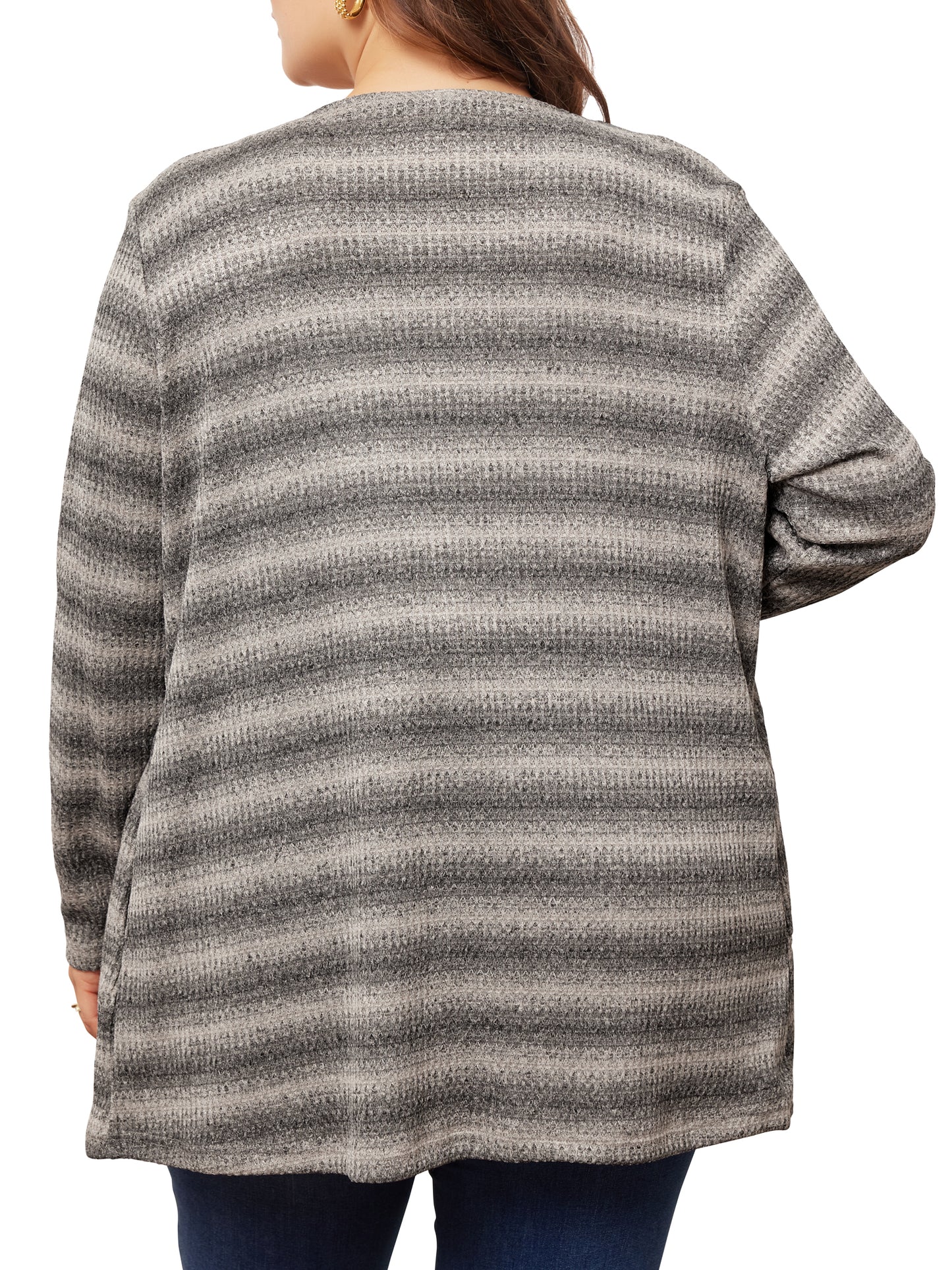 Women Plus Size Tie Dye Cardigan Long Sleeve Lightweight Loose Casual Open Front Cardigans