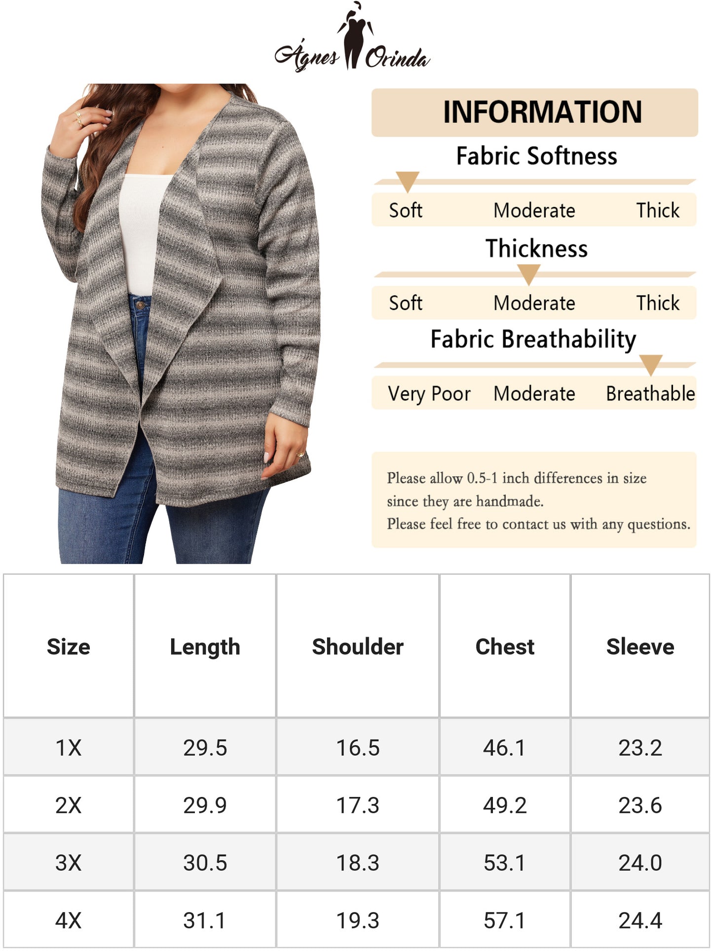 Women Plus Size Tie Dye Cardigan Long Sleeve Lightweight Loose Casual Open Front Cardigans