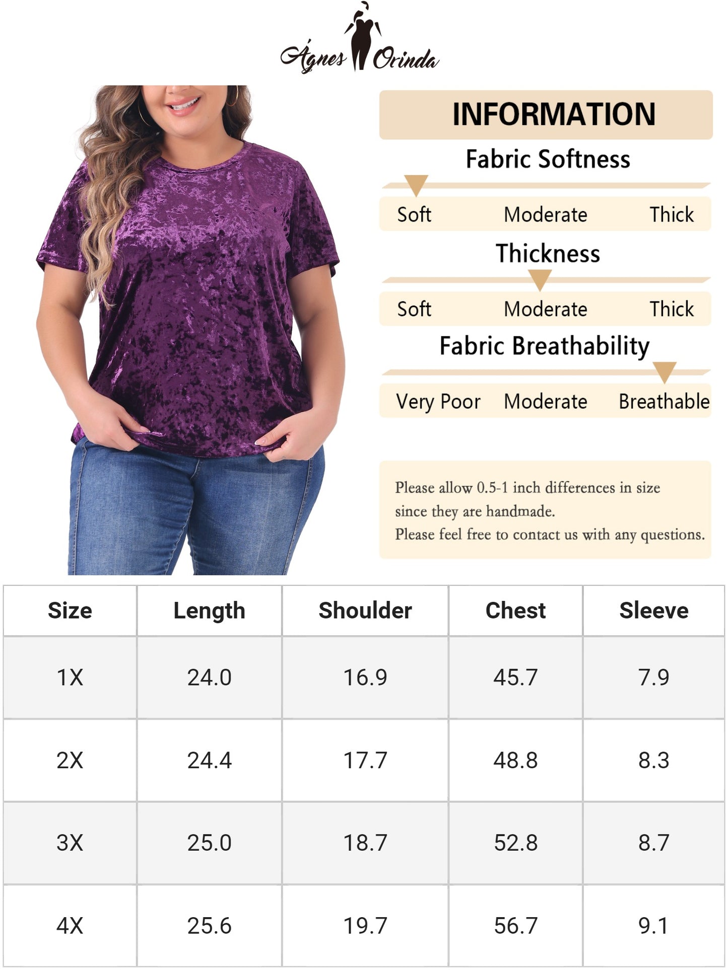 Women Plus Size Tops Crew Neck Short Sleeve Tee Tops Velvet T-Shirt