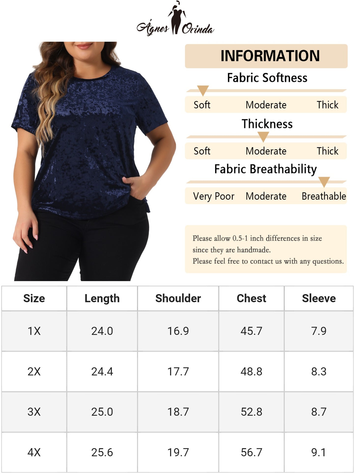 Camisetas de talla grande para mujer, camisetas de manga corta con cuello redondo, camisetas de terciopelo