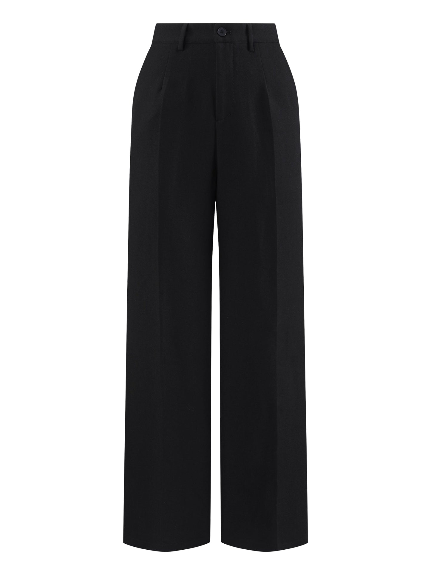 Pantalón de cintura alta para mujer, elegante, de pierna recta