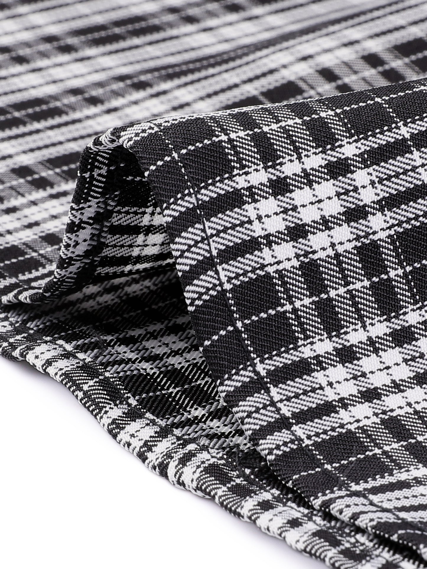 Faldas a cuadros vintage para mujer, falda midi plisada de cintura alta y corte A