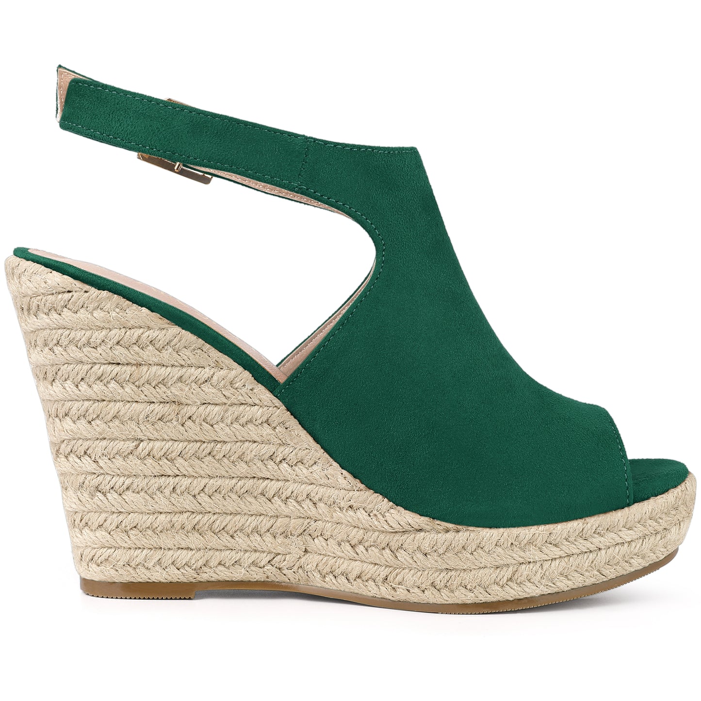 Women's Peep Toe Slingback Platform Espadrilles Wedge Heels Sandals