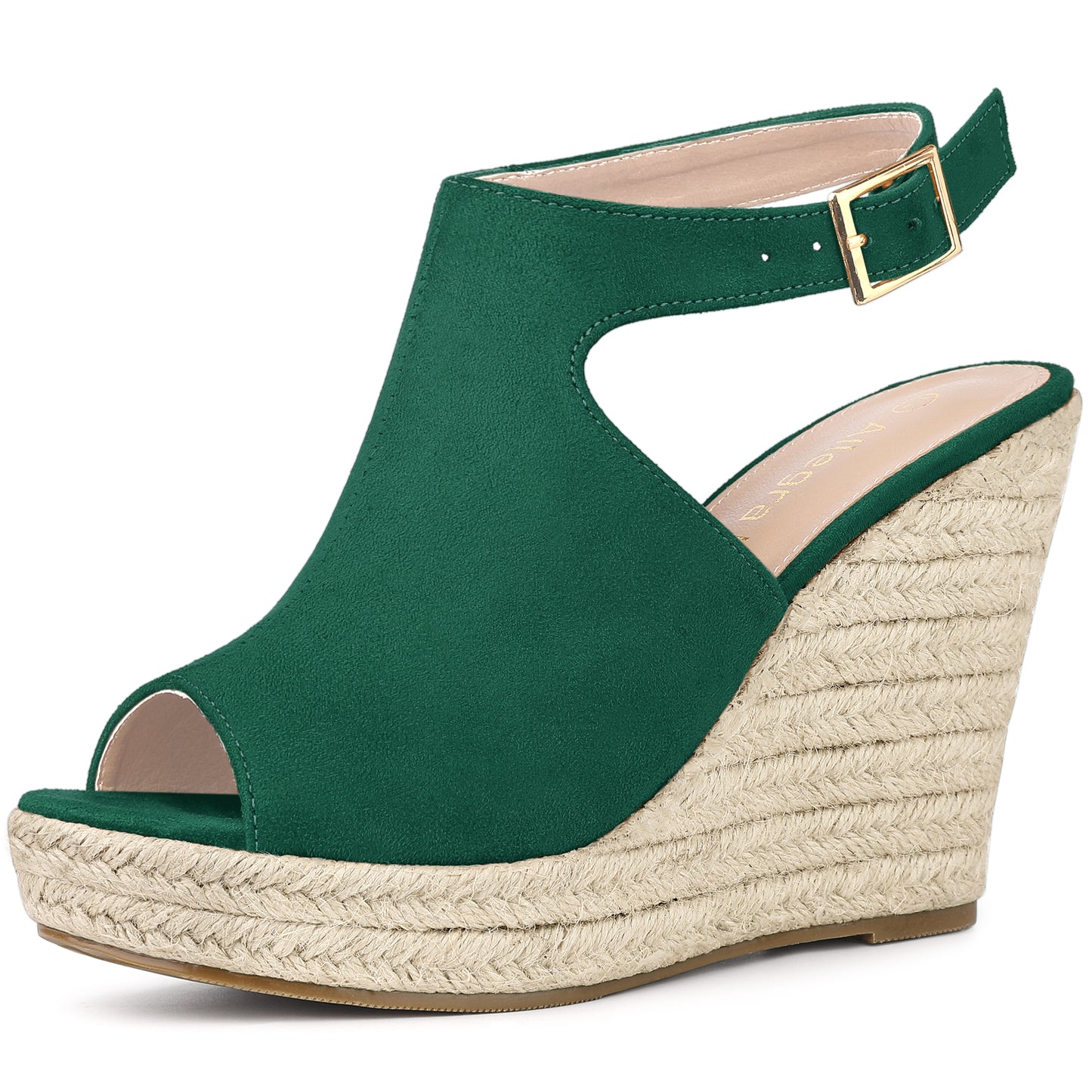 Women's Peep Toe Slingback Platform Espadrilles Wedge Heels Sandals