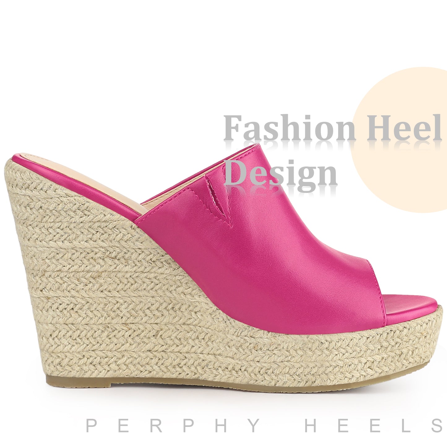 Women Open Toe Espadrille Wedge Heel Platform Slide Sandal