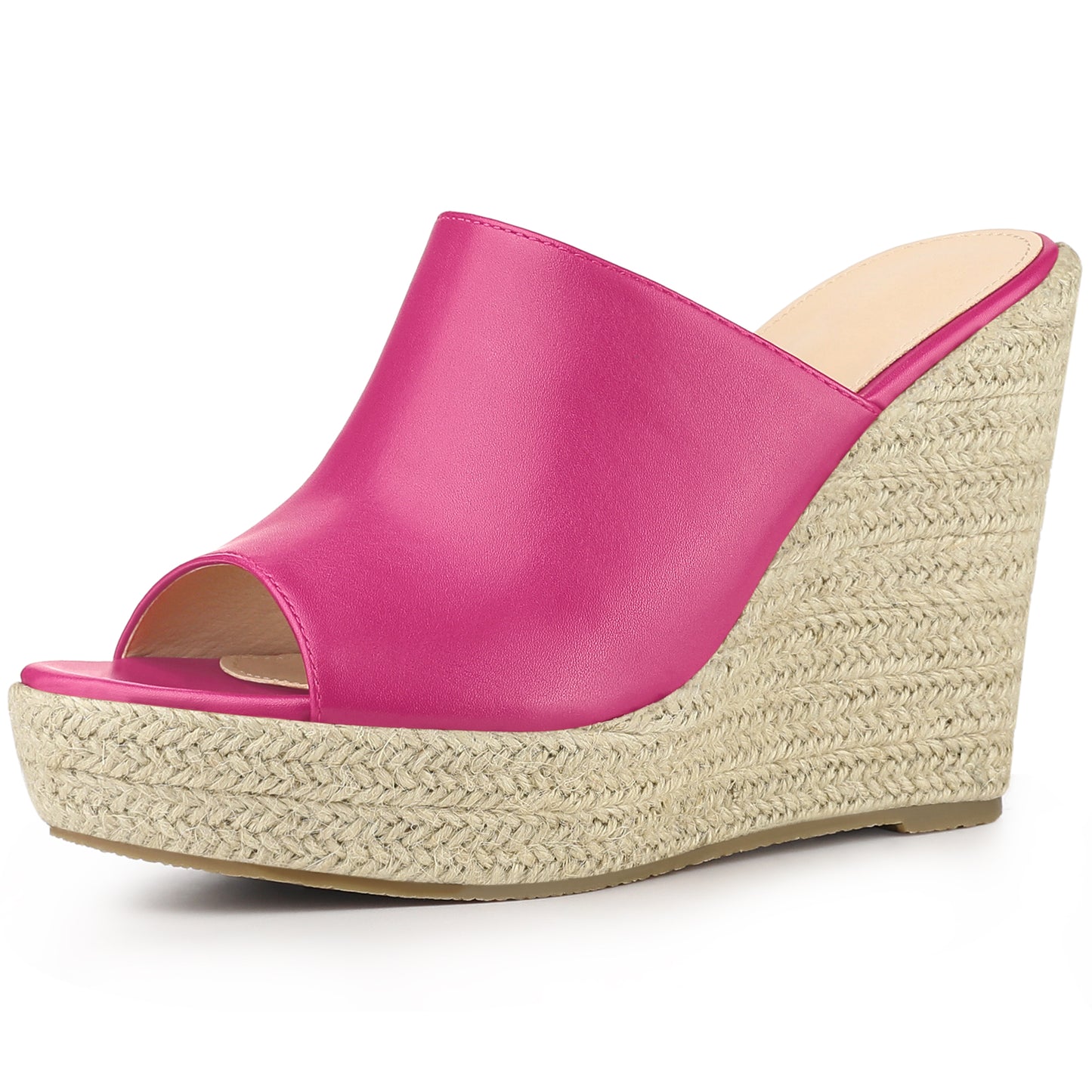 Women Open Toe Espadrille Wedge Heel Platform Slide Sandal