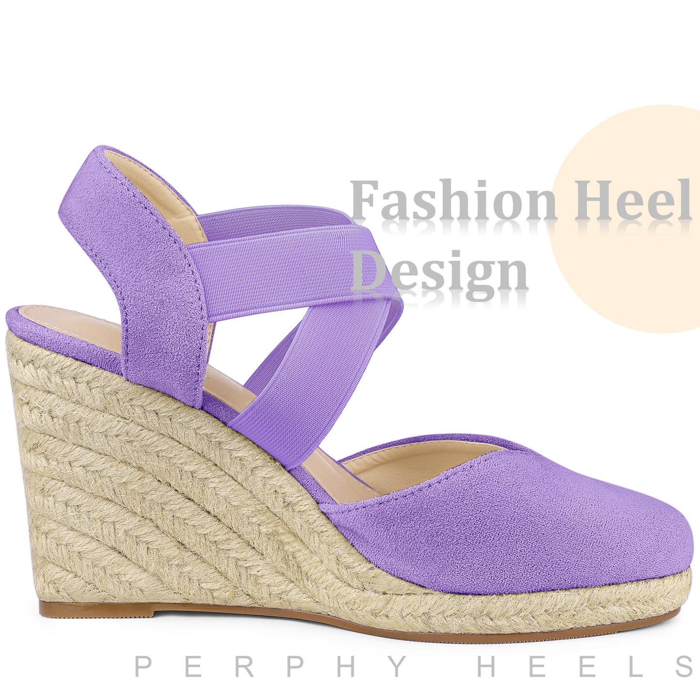 Women Platform Closed Toe Espadrille Wedge Heel Sandals