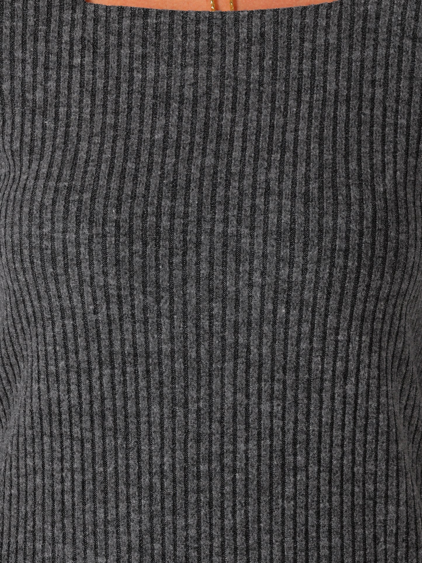 Women's Ribbed Knit Top Long Sleeve Square Neck Tee Tops