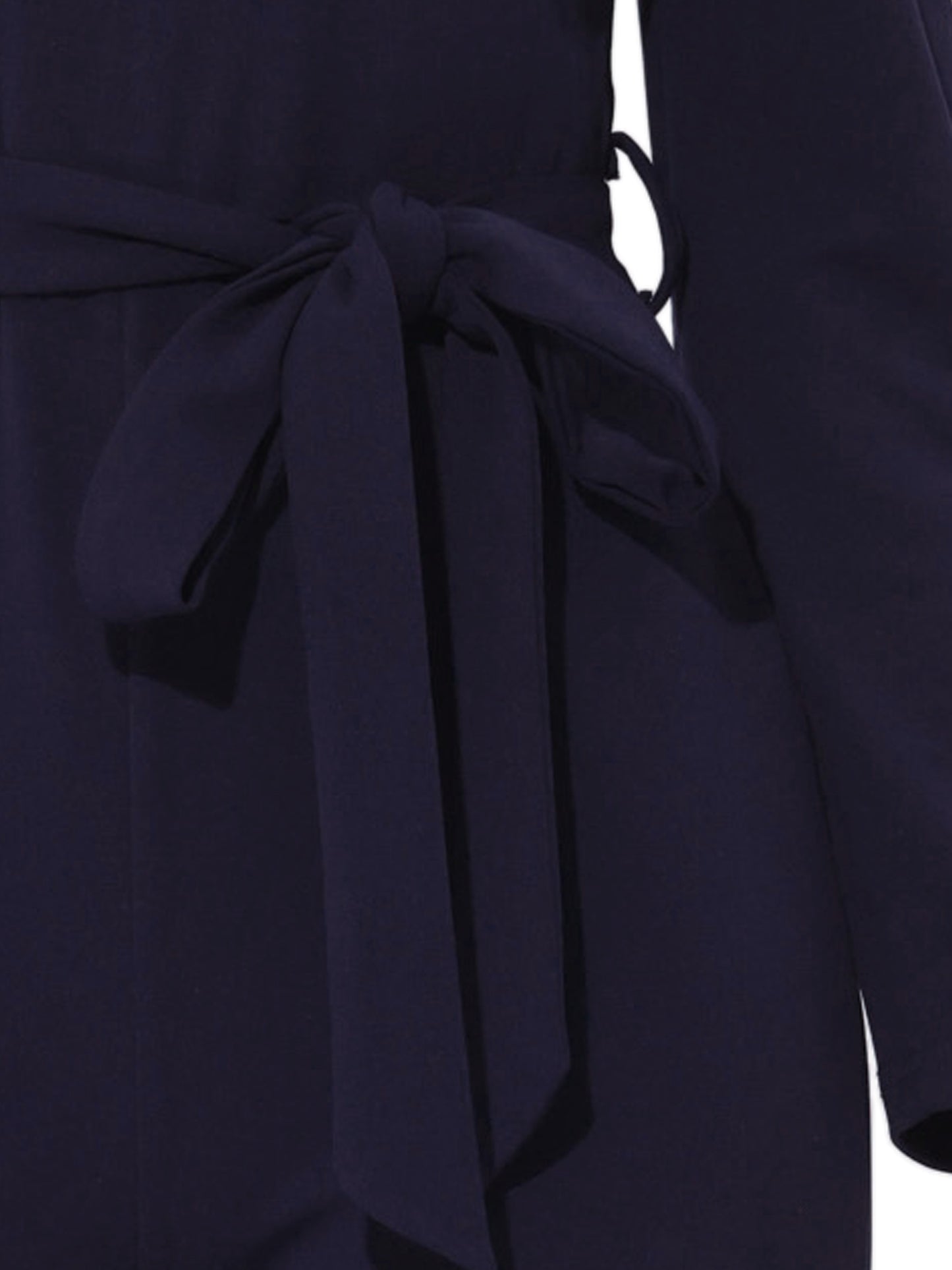 Women's V Neck Long Sleeve Tie Waist Wide Leg Long Pants Elegant Knit Jumpsuits