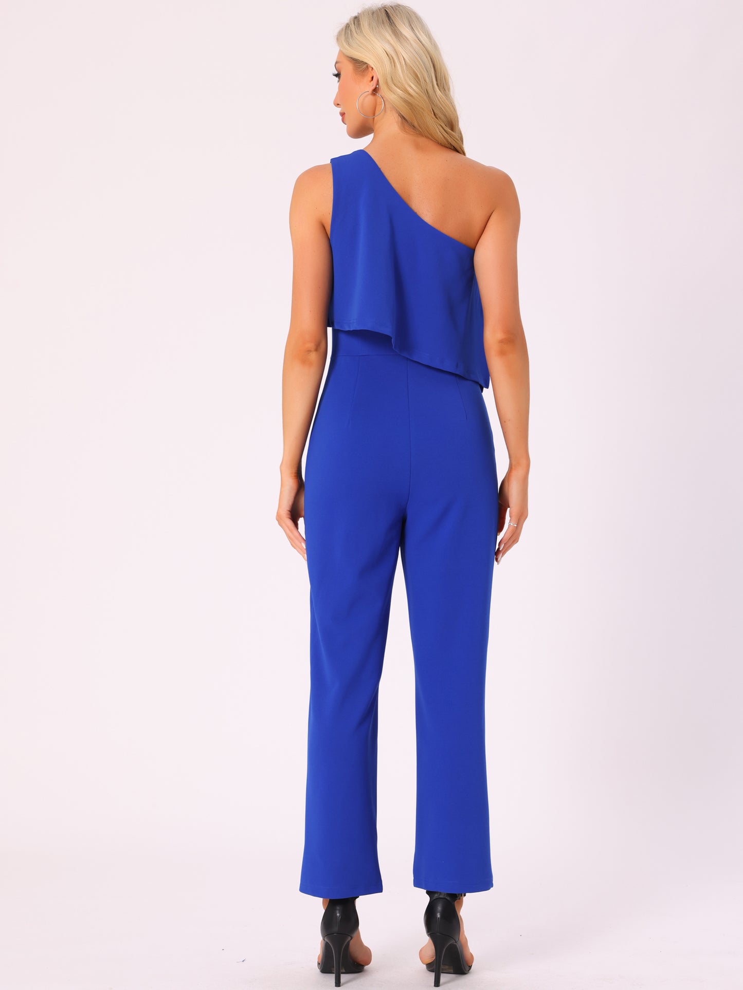 Women's Layer One Shoulder Dressy Jumpsuits Formal Romper