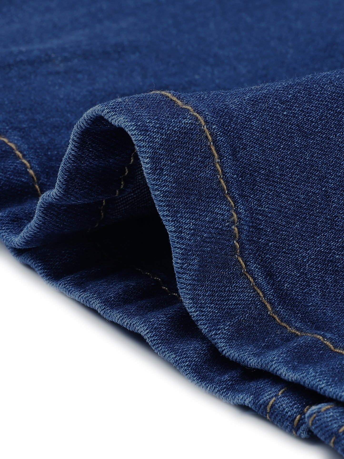 Women Plus Size Denim Skirt Basic High Waist Ripped Hem Pockets Jeans Skirts