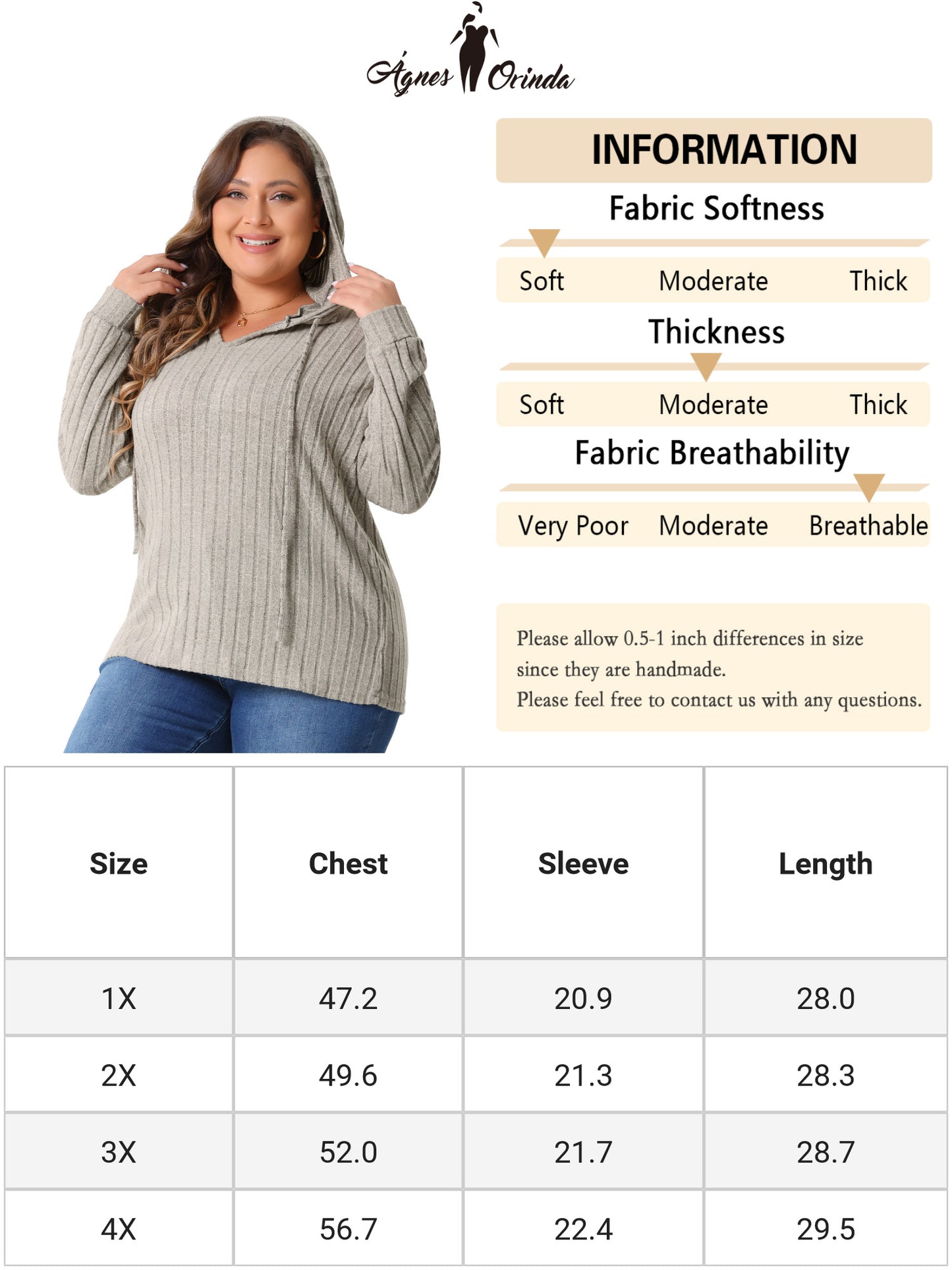 Women Plus Size Hoodies Pullover Lightweight Drawstring Sweatshirts Long Sleeve