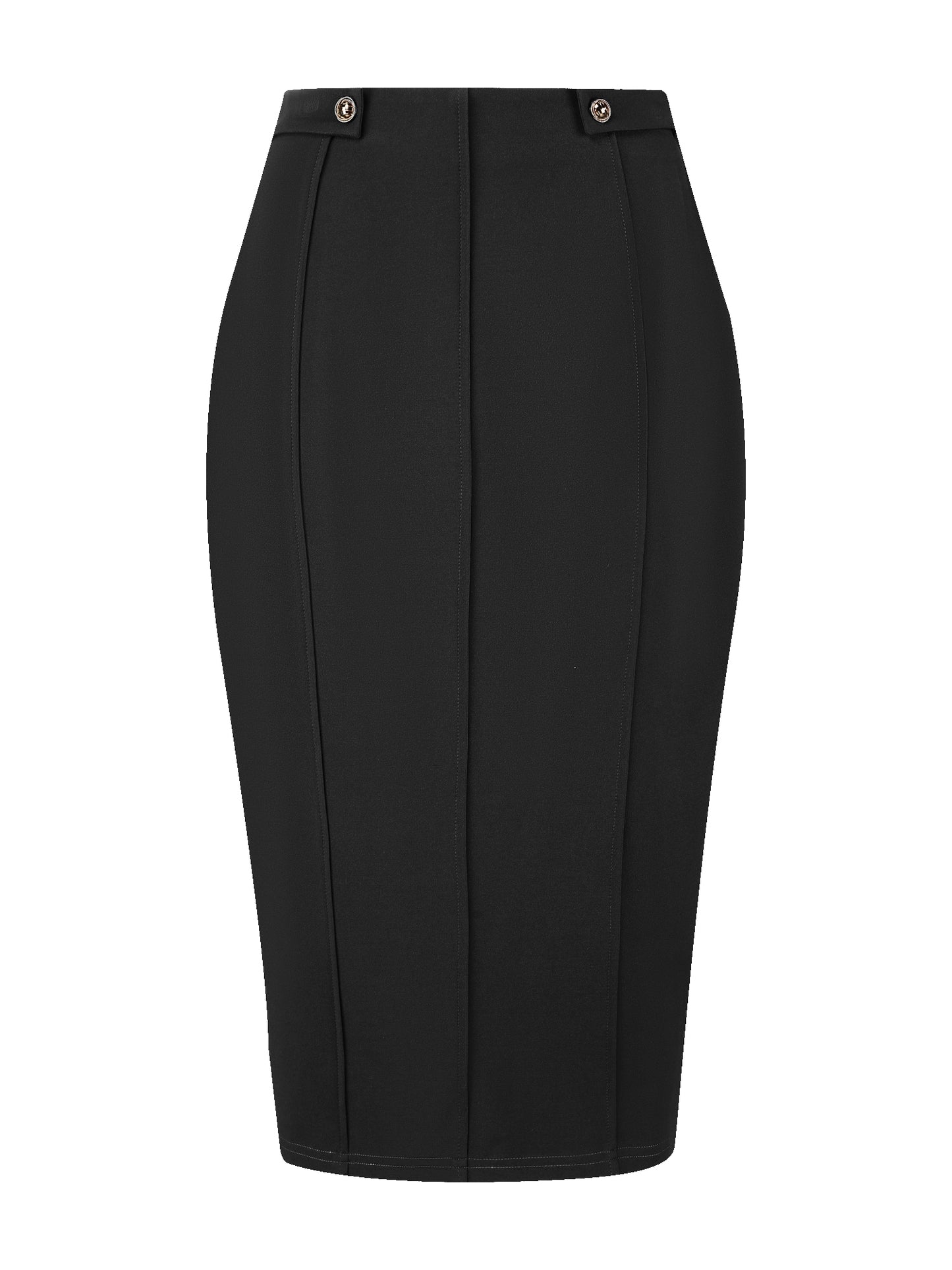 Women's Work Pencil Skirt High Waist Office Stretch Bodycon Midi Skirt
