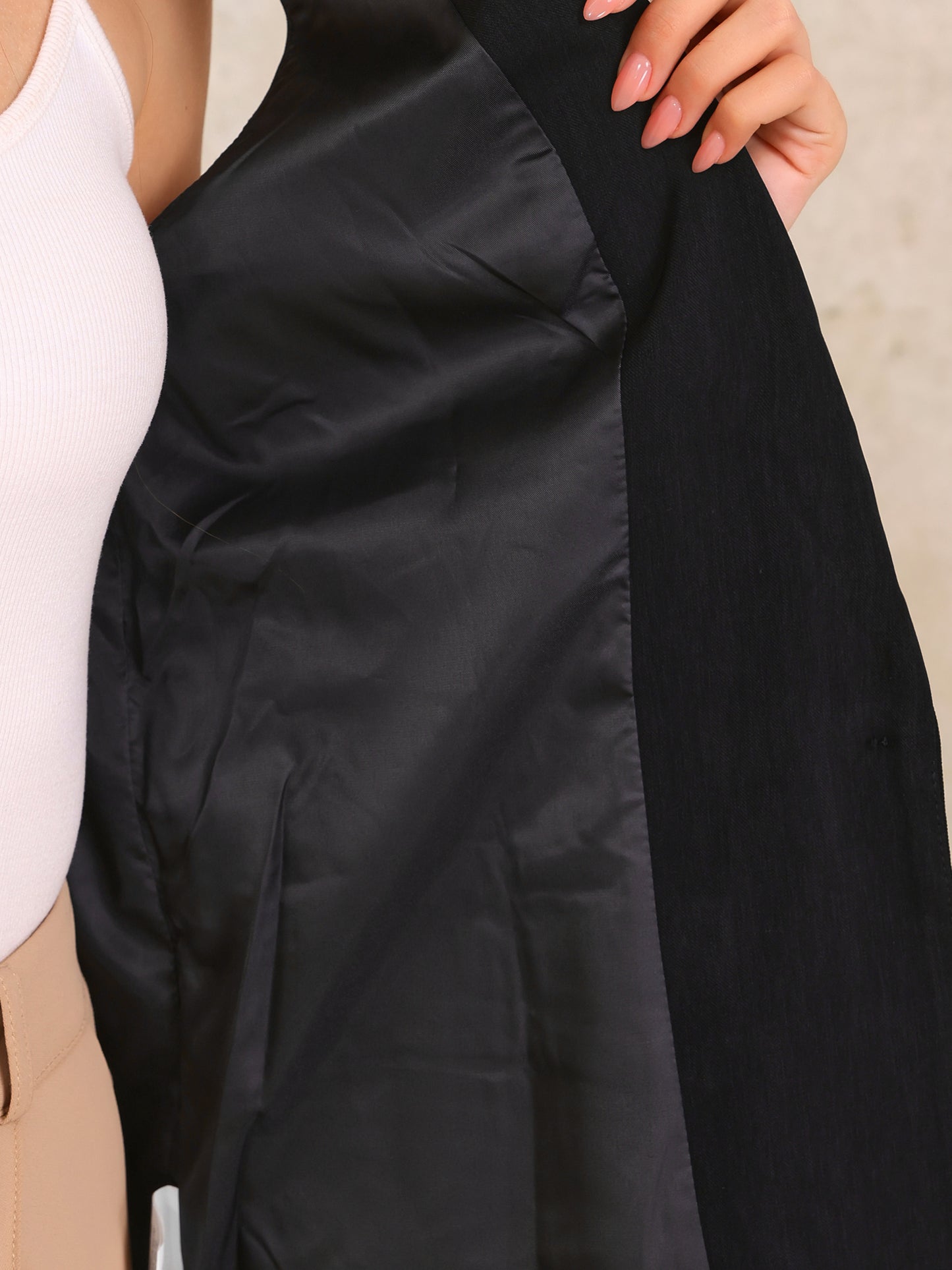 Women's Button Up Belt V Neck Sleeveless Waistcoat Suit Vest
