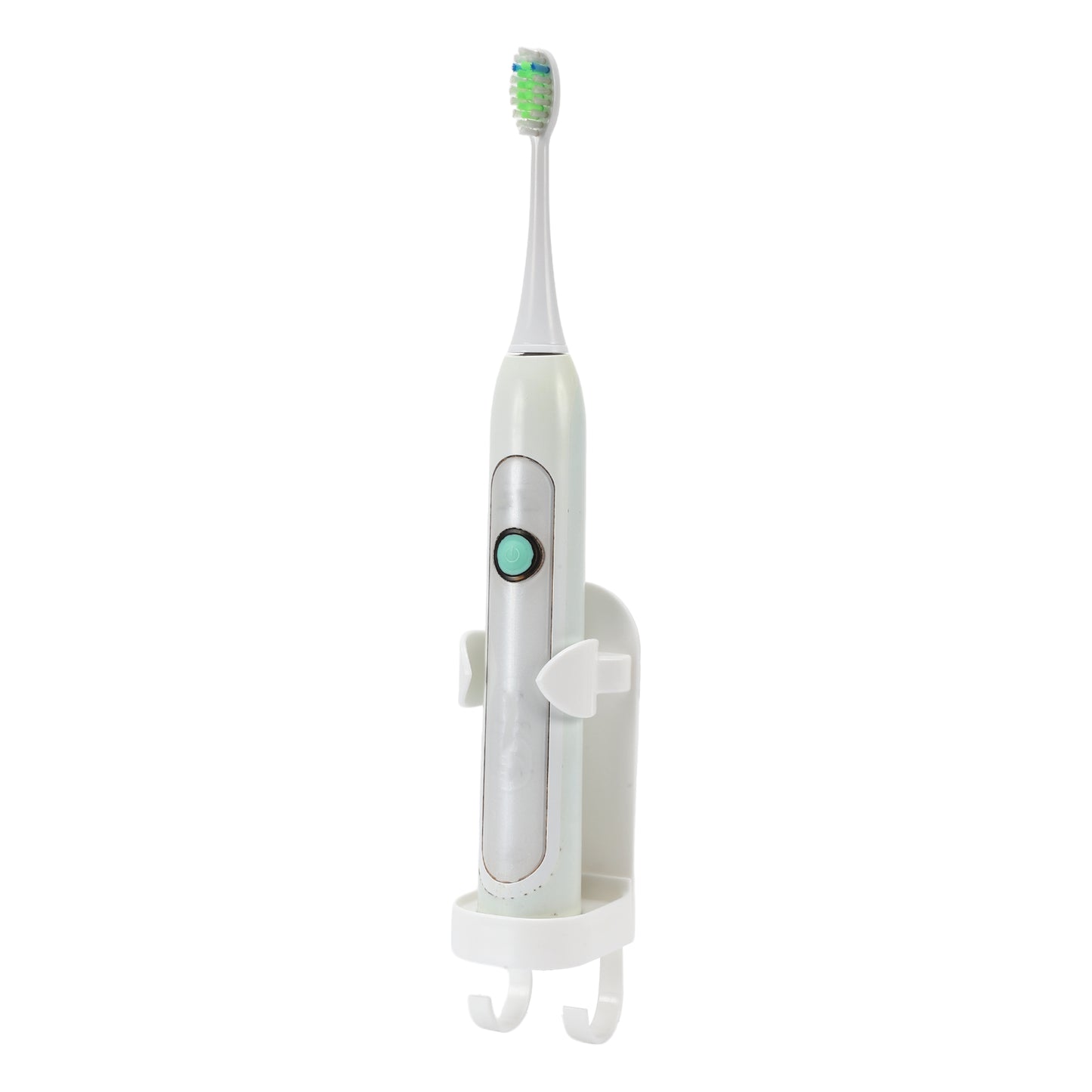 2 soportes de pared para cepillos de dientes eléctricos de baño, 13,3 x 4,4 x 4,6 cm, color blanco