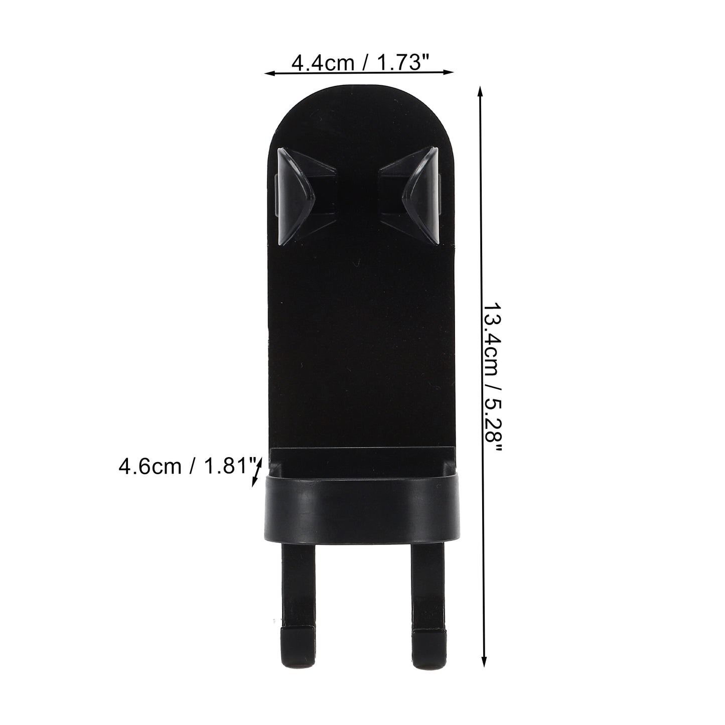 2 Pcs Wall-mounted Electric Toothbrushes Holder for Bathroom, 5.28"x1.73"x1.81" Black