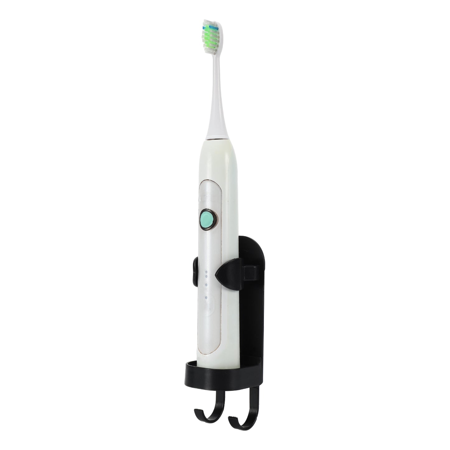 2 Pcs Wall-mounted Electric Toothbrushes Holder for Bathroom, 5.28"x1.73"x1.81" Black