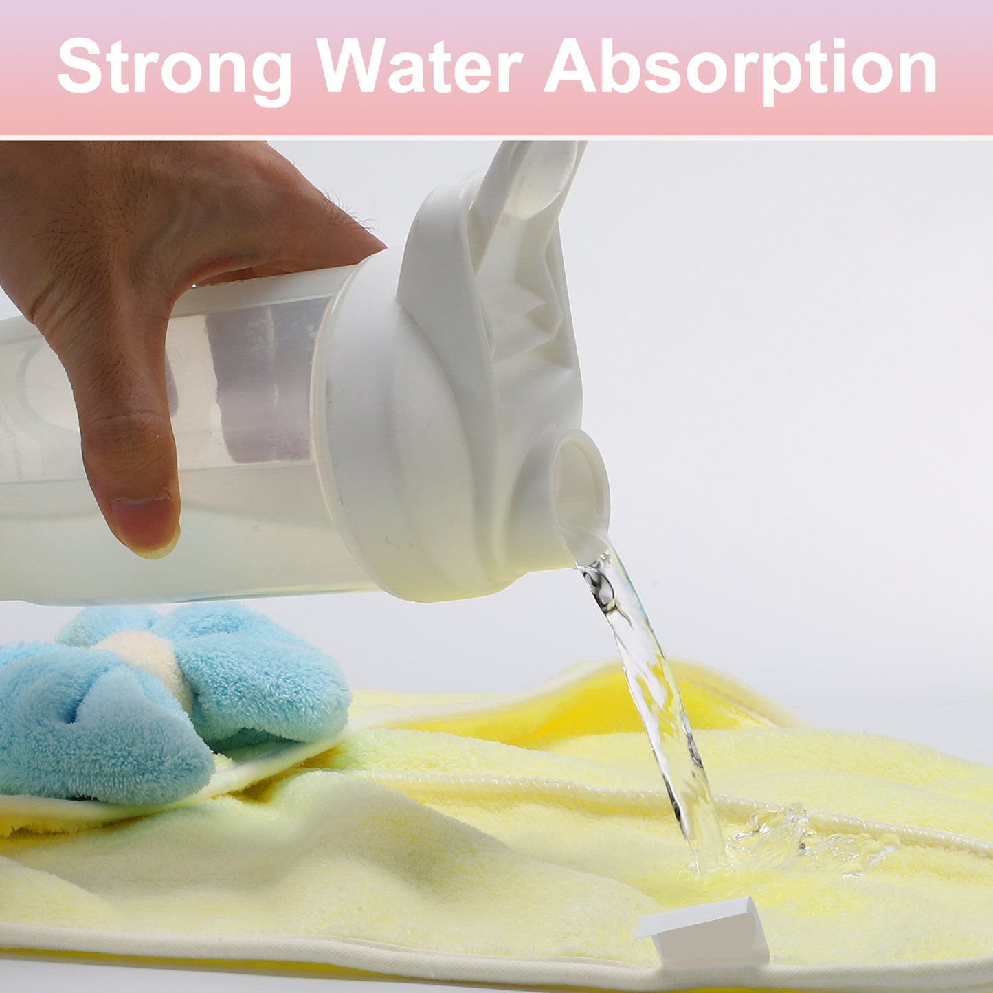 2 Pcs Hair Drying Towels, Absorbent Hair Towel Wrap for Women Yellow
