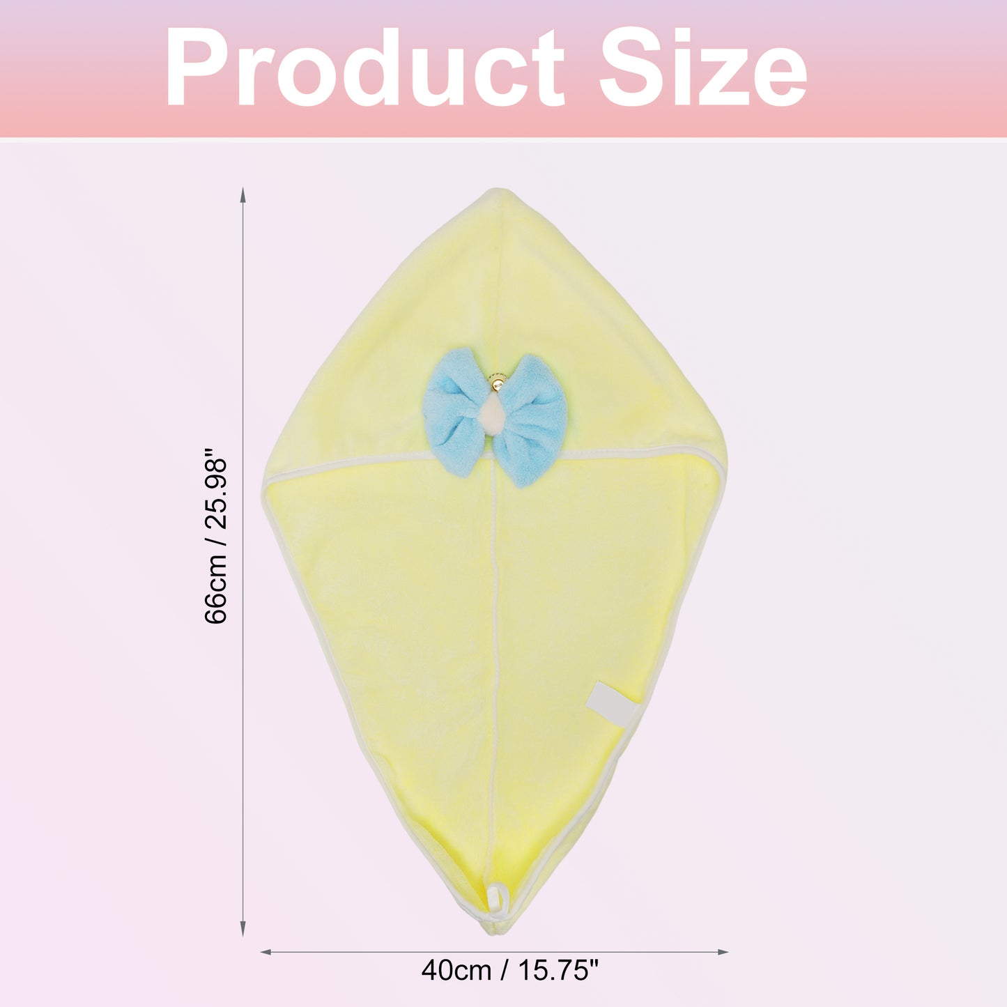 2 Pcs Hair Drying Towels, Absorbent Hair Towel Wrap for Women Yellow Blue