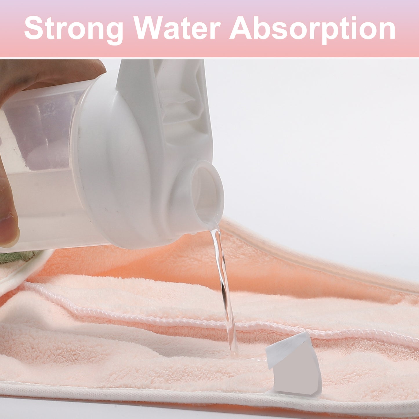 2 Pcs Hair Drying Towels, Absorbent Hair Towel Wrap for Women Pink