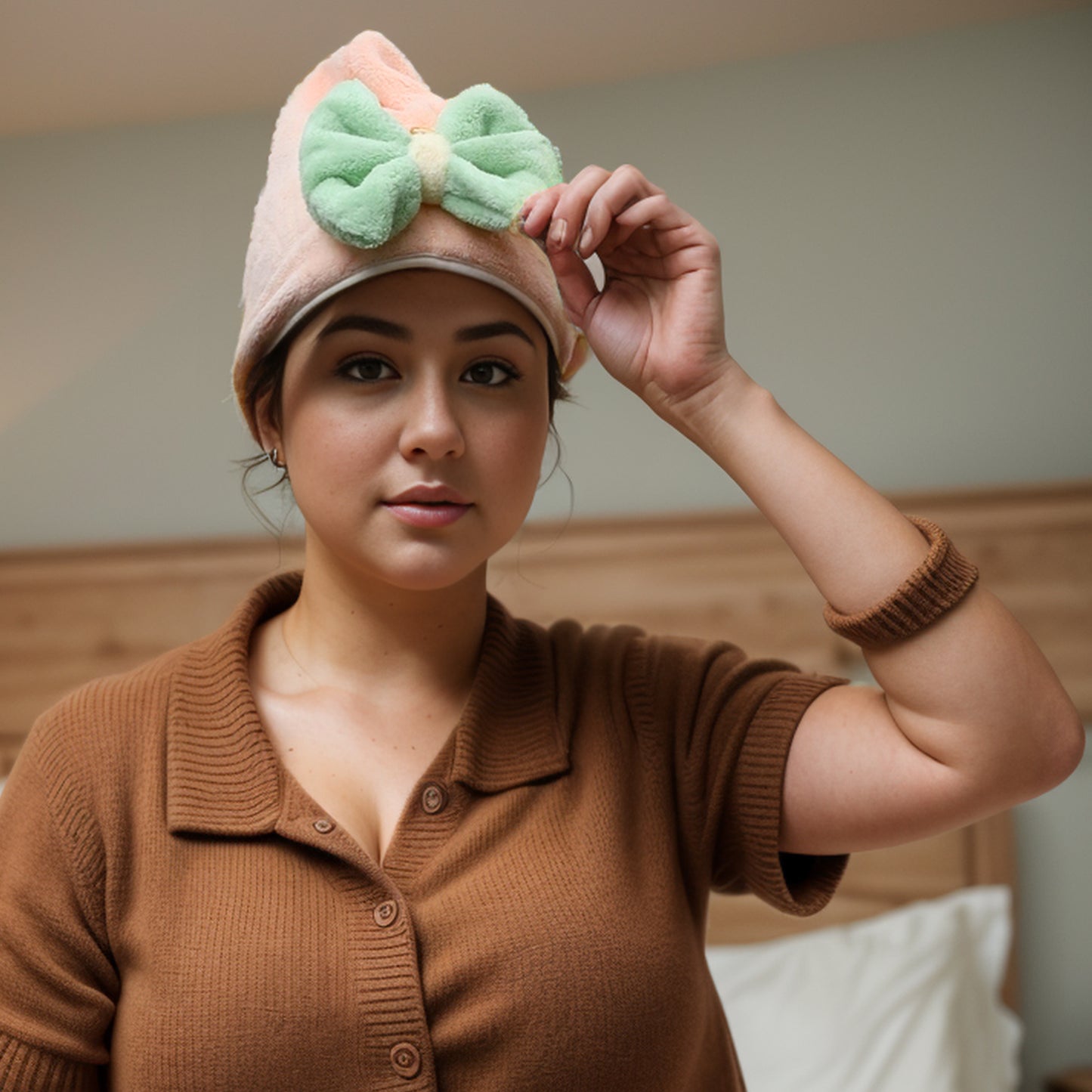 2 Pcs Hair Drying Towels, Absorbent Hair Towel Wrap for Women Pink