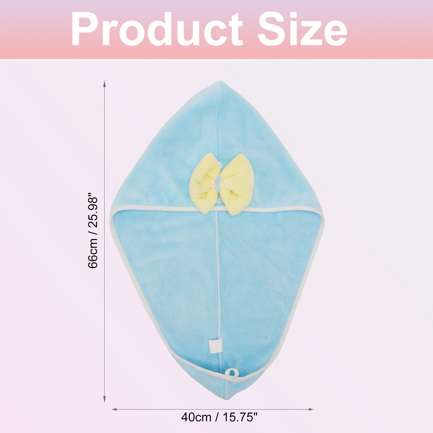 2 Pcs Hair Drying Towels, Absorbent Hair Towel Wrap for Women Blue