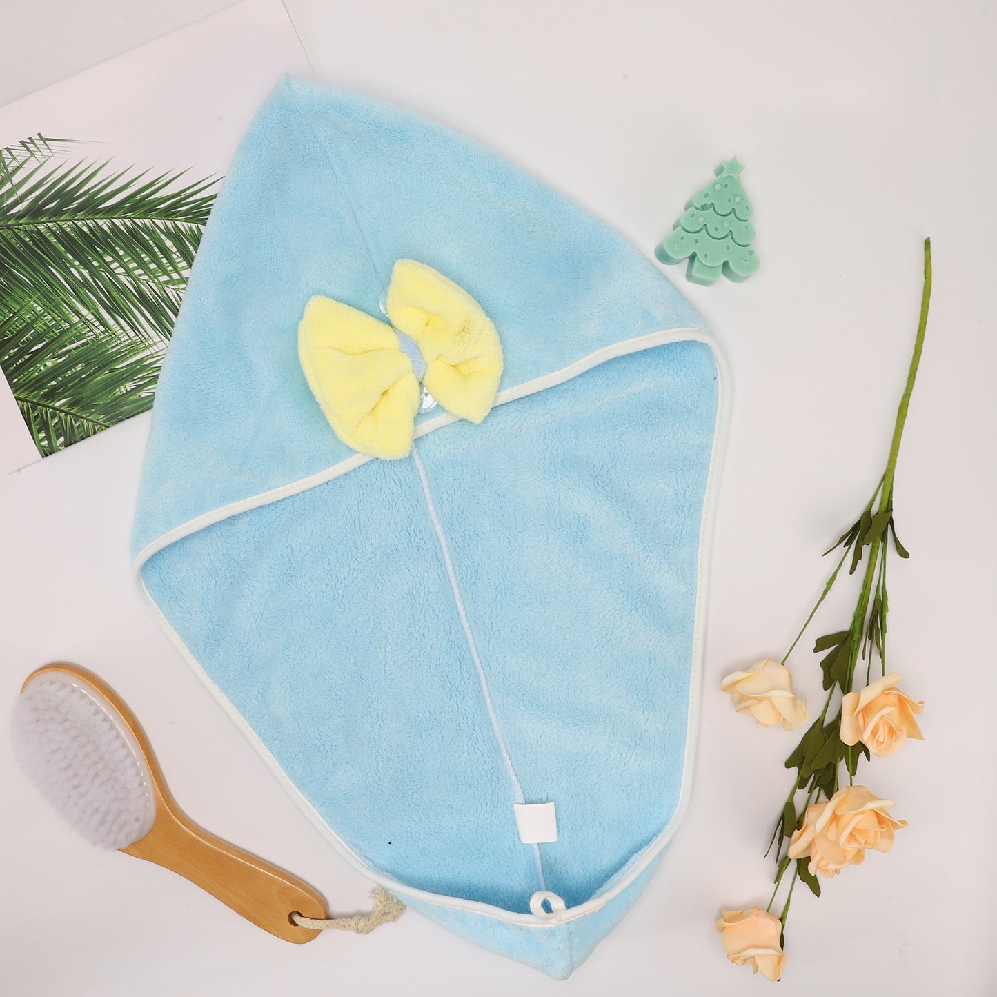 2 Pcs Hair Drying Towels, Absorbent Hair Towel Wrap for Women Blue