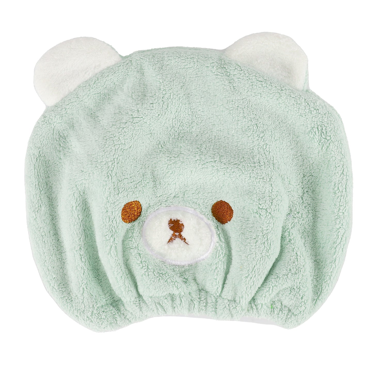 Hair Drying Towel, Bear Hair Towel Quick Drying Wrap for Women Green