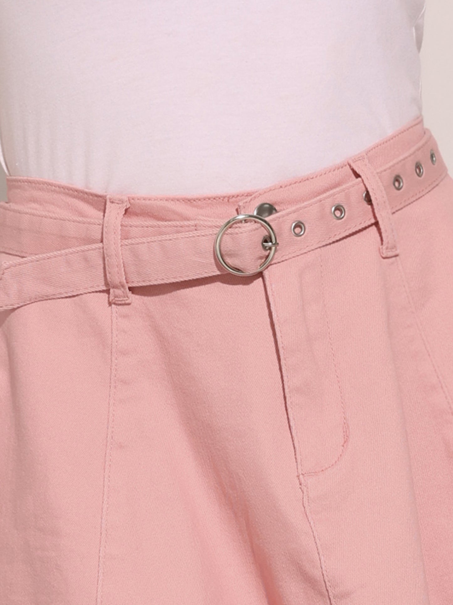 Women's Casual Denim Skirt High Waist A-Line Flared Mini Jean Skirts with Belt