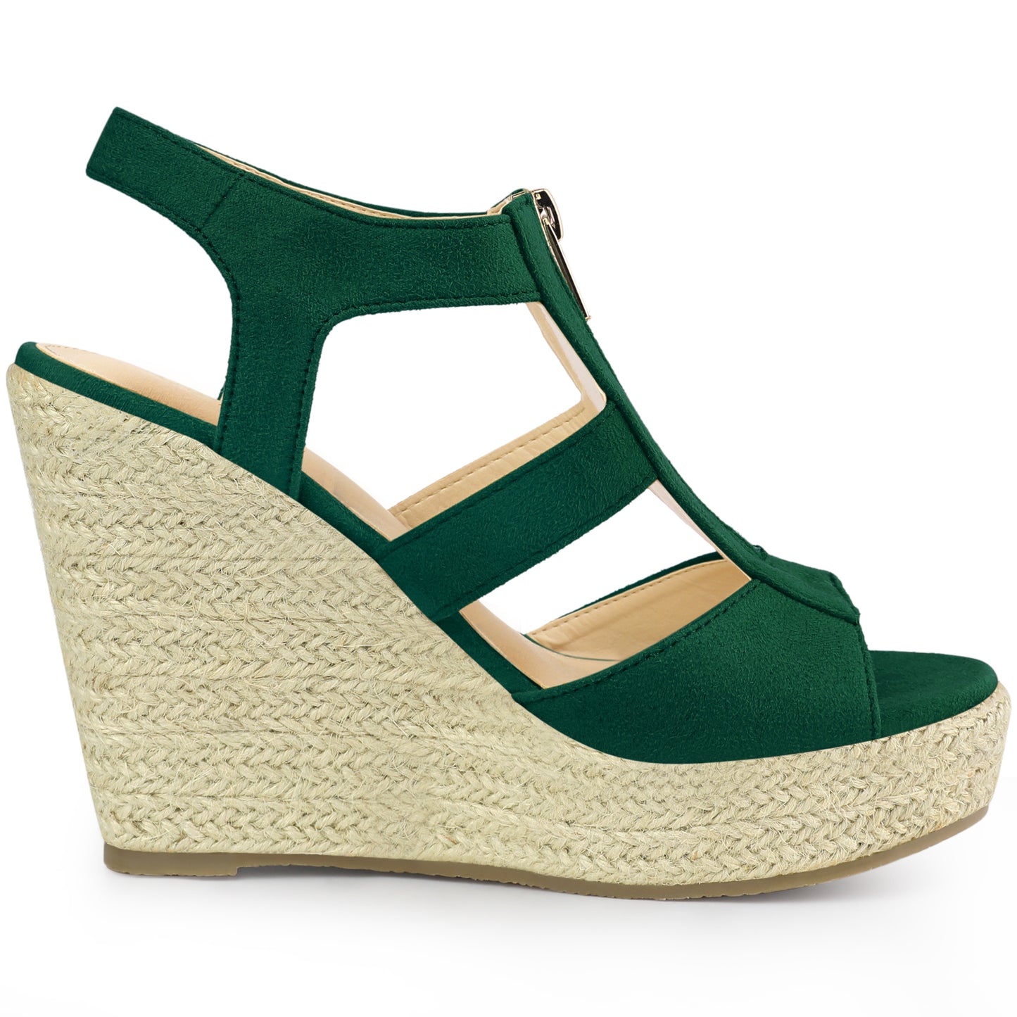 Women's Wedges Zipper Sandals Platform Wedges Heels Sandals