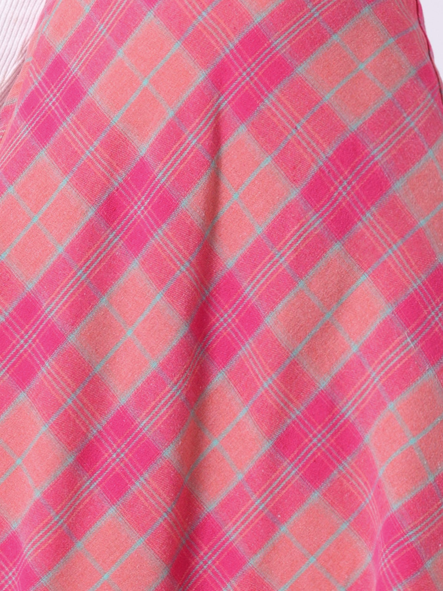 Falda midi vintage de corte A con cintura alta y cinturón para mujer con cuadros escoceses
