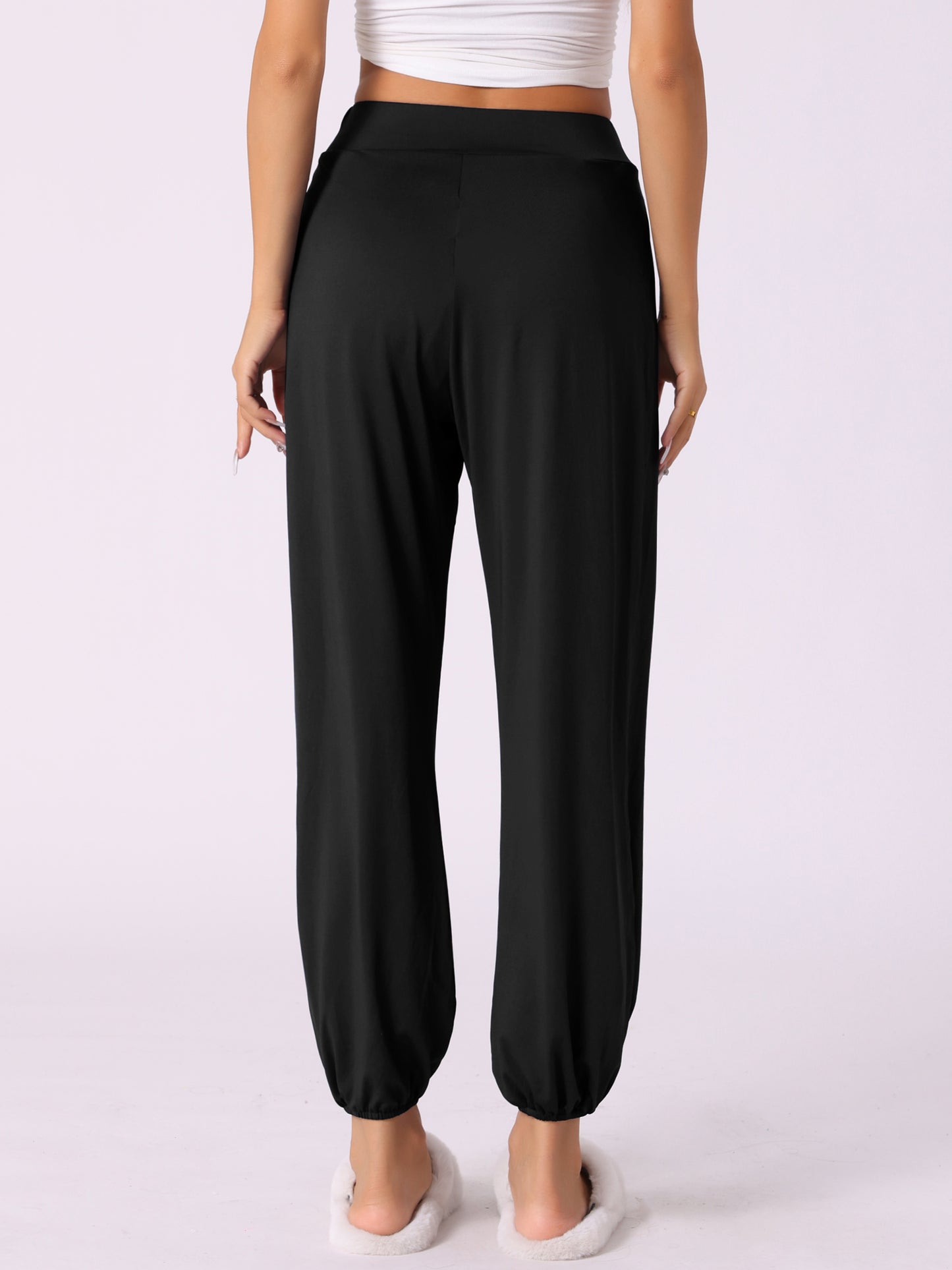 Women's Yoga Harem Pants Side Slit Joggers Sports Beach Cover-up Workout Sweatpants