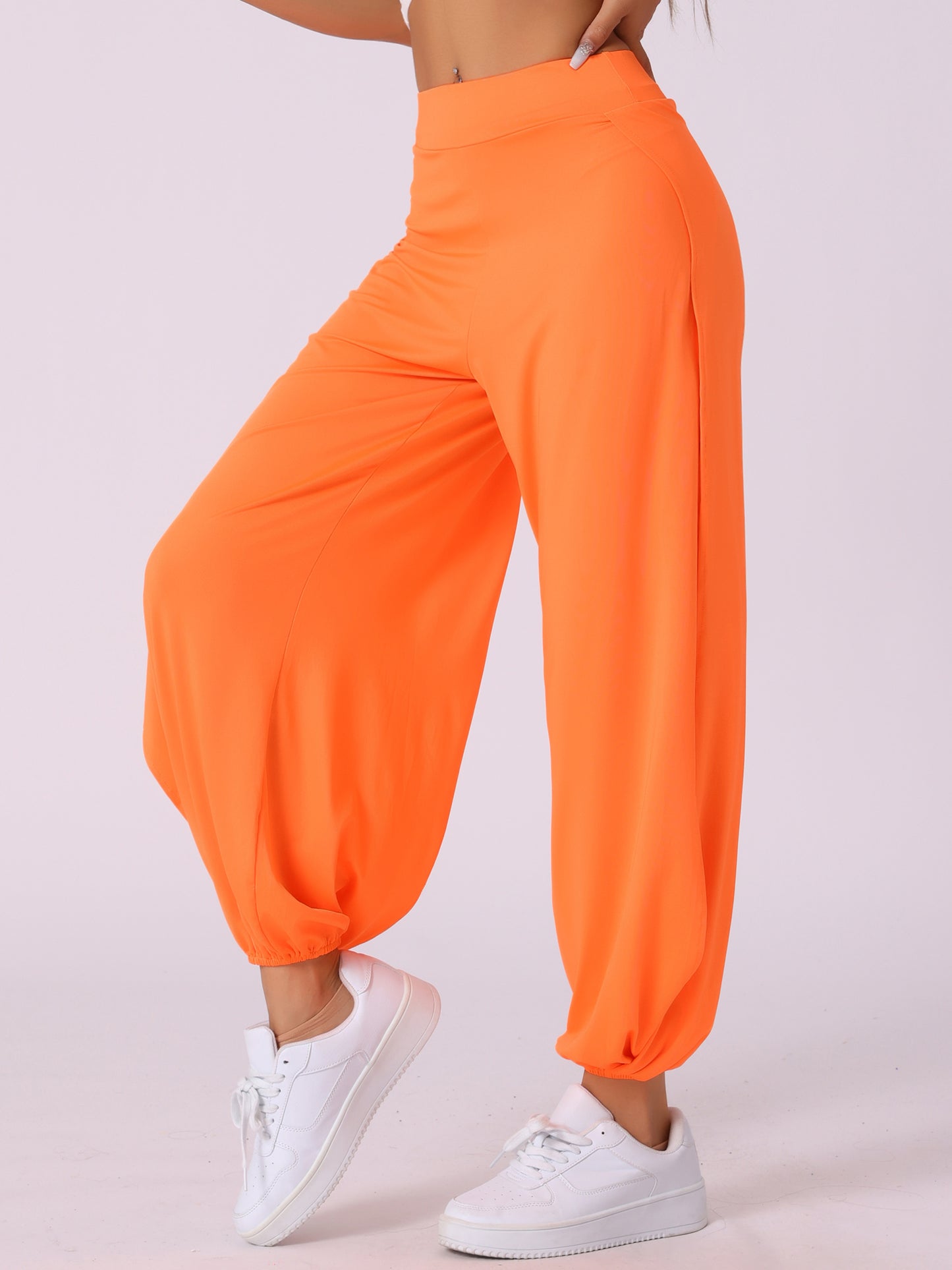 Women's Yoga Harem Pants Side Slit Joggers Sports Beach Cover-up Workout Sweatpants